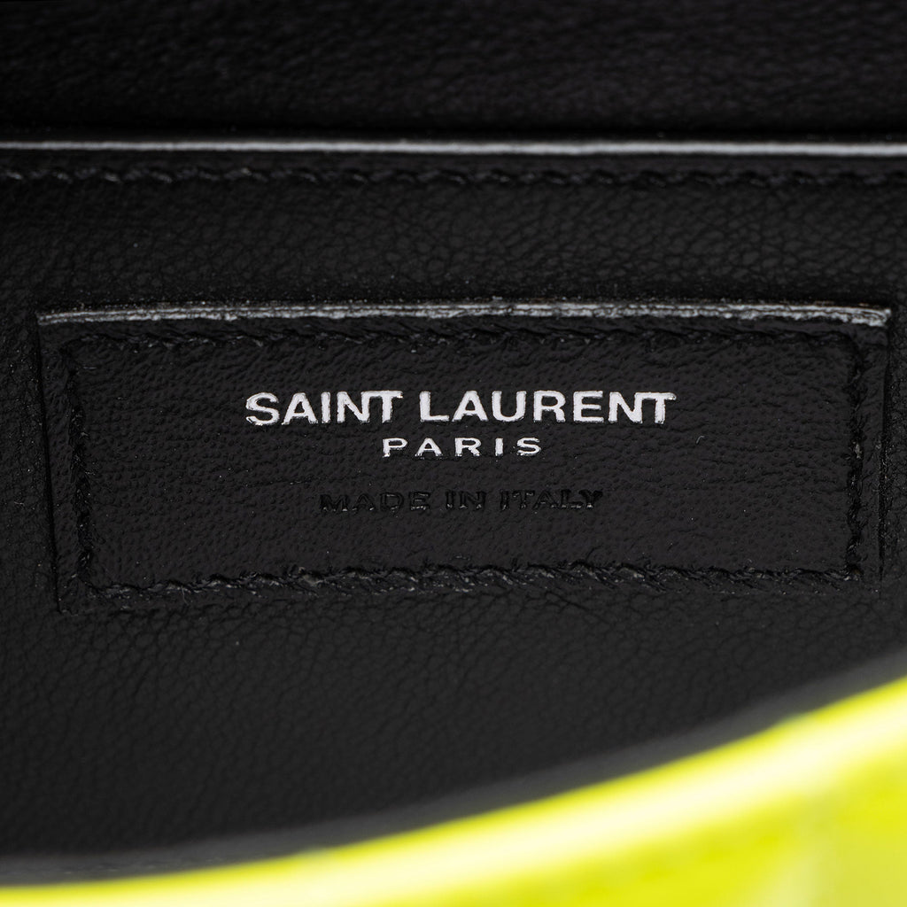 Saint Laurent Patent Leather Monogram Vicky Small Shoulder Bag