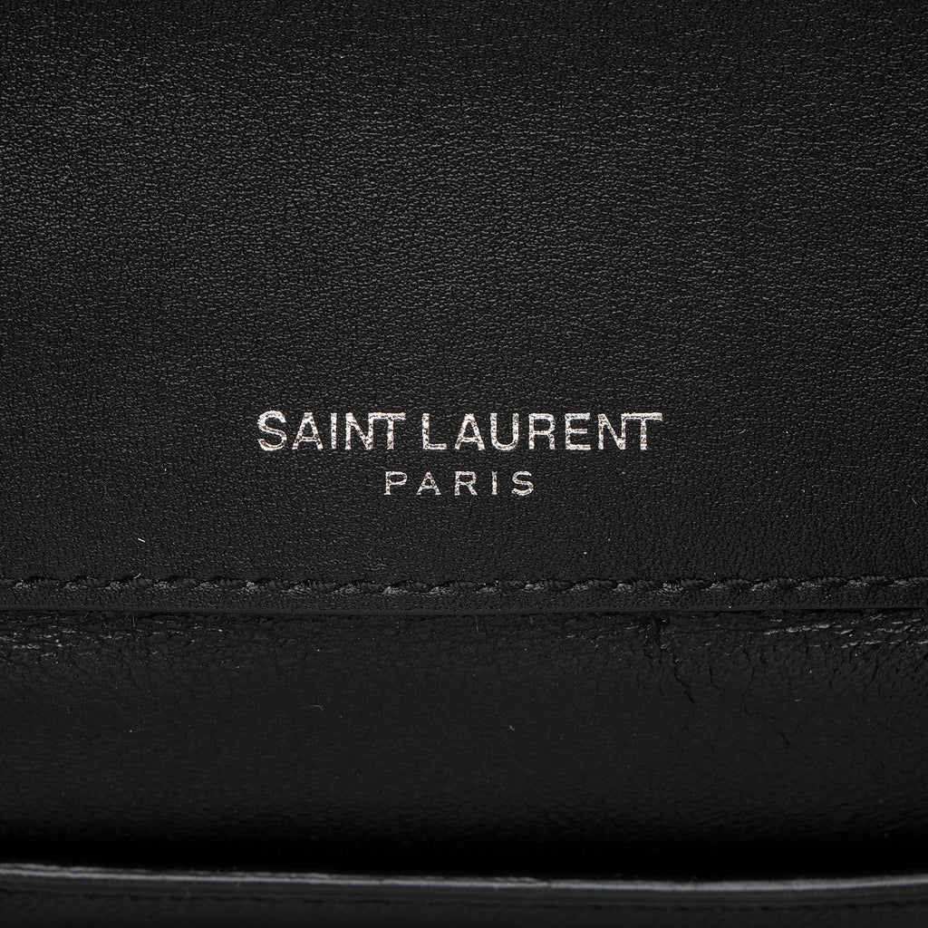 Saint Laurent Patent Leather Monogram Vicky Small Shoulder Bag
