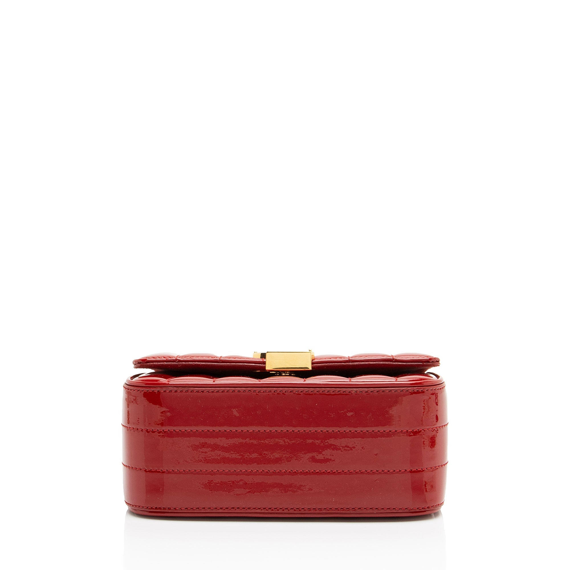 Saint Laurent Patent Leather Monogram Vicky Small Shoulder Bag