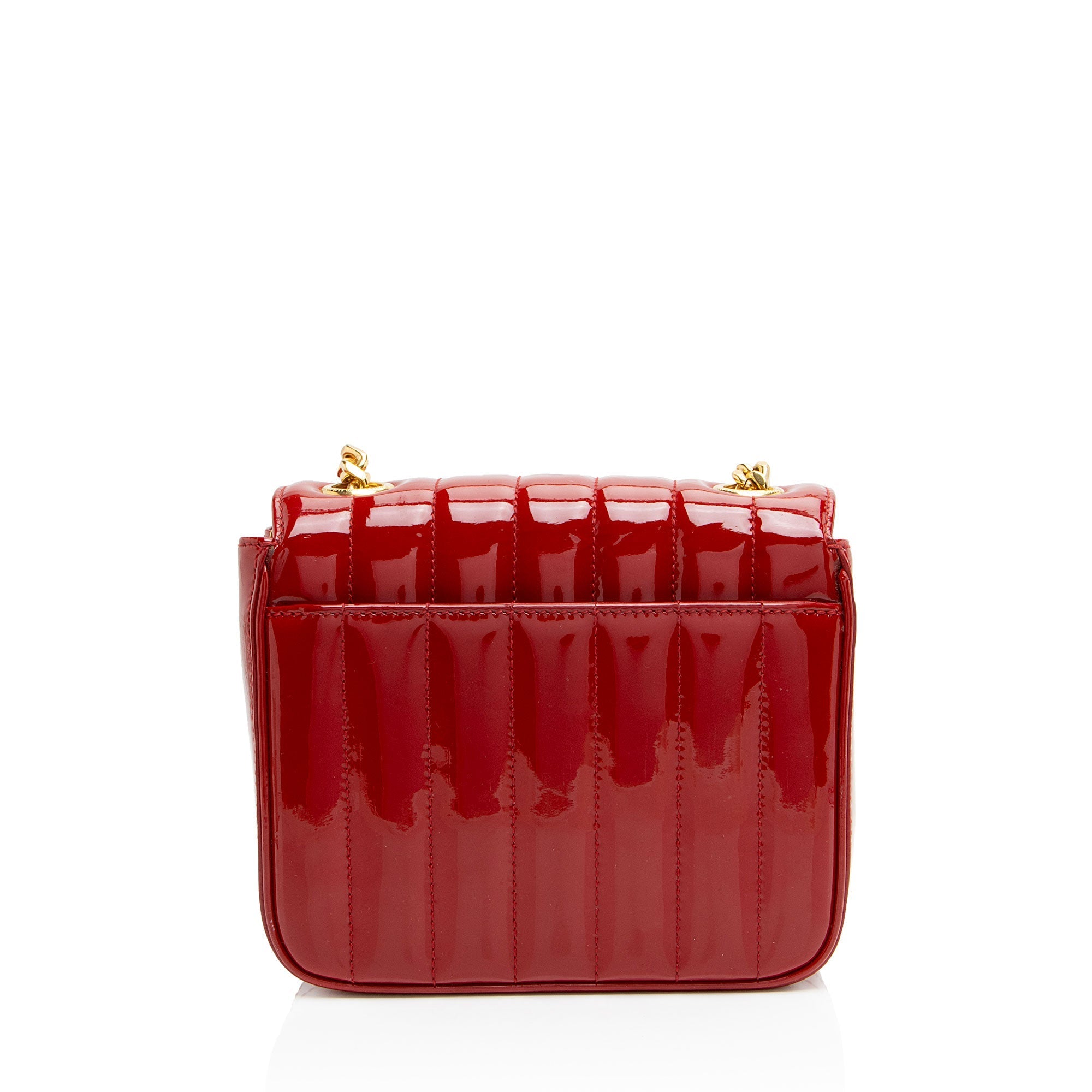 Saint Laurent Patent Leather Monogram Vicky Small Shoulder Bag