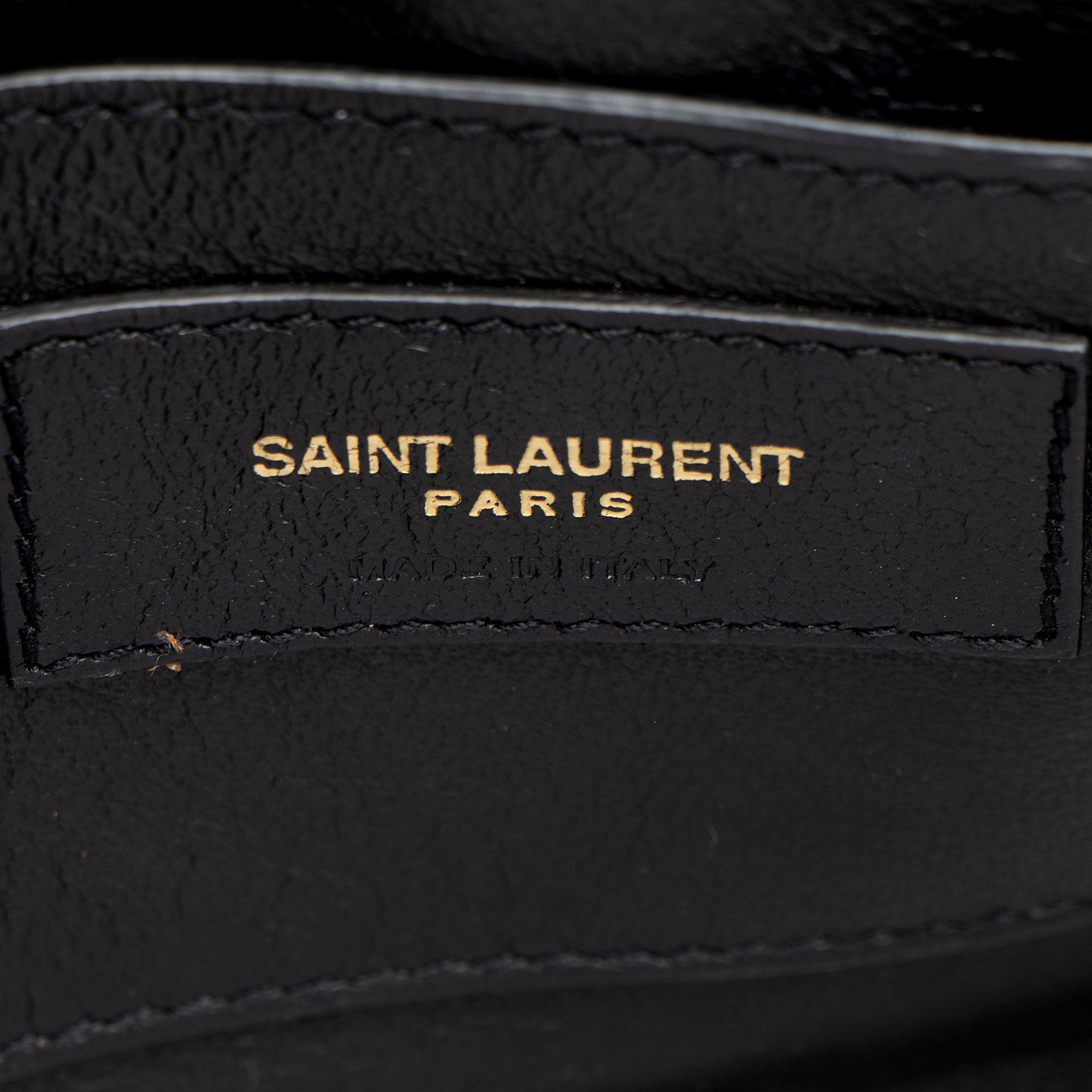 Saint Laurent Patent Leather Monogram Vicky Small Shoulder Bag