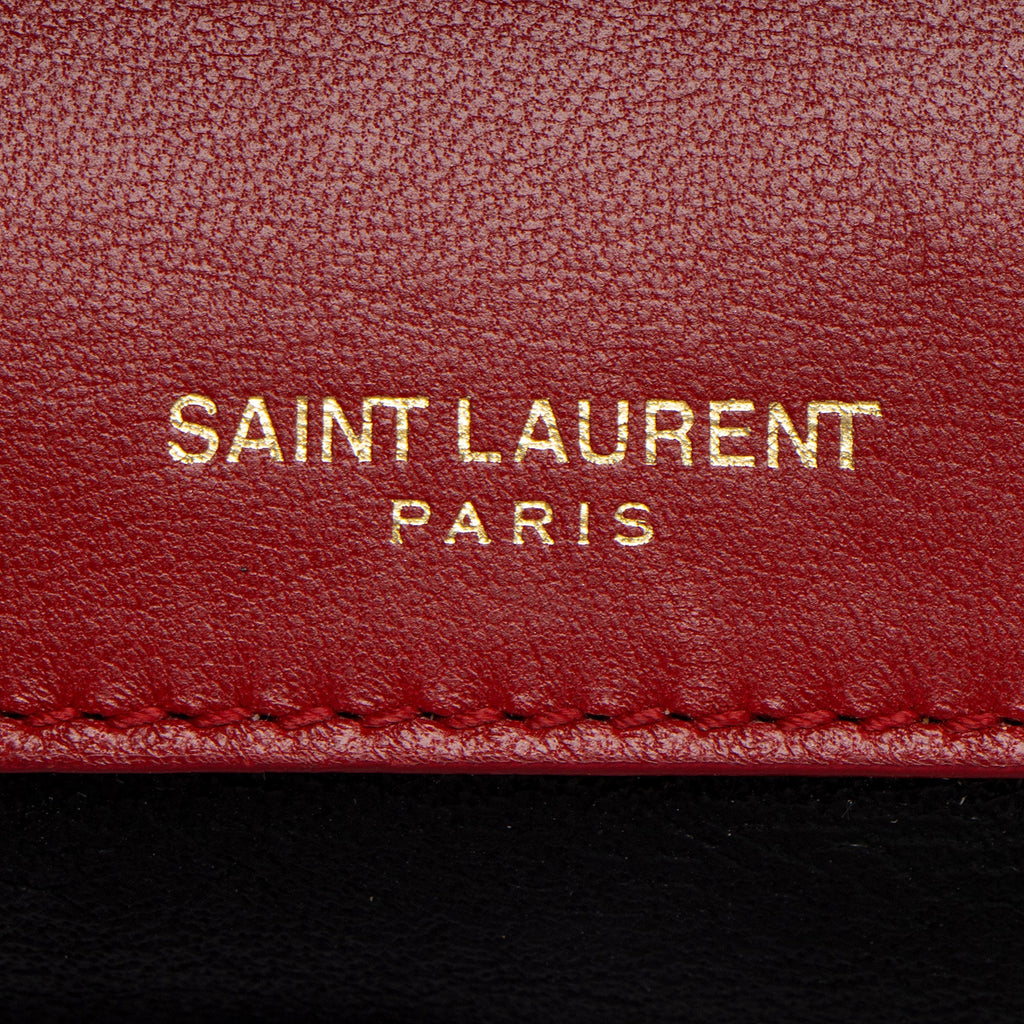 Saint Laurent Patent Leather Monogram Vicky Small Shoulder Bag