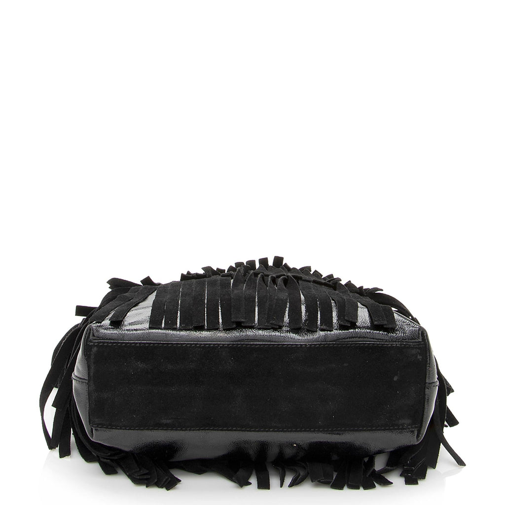 Saint Laurent 1:1 Rep Leather Suede Fringe Tote (SHF-22368)
