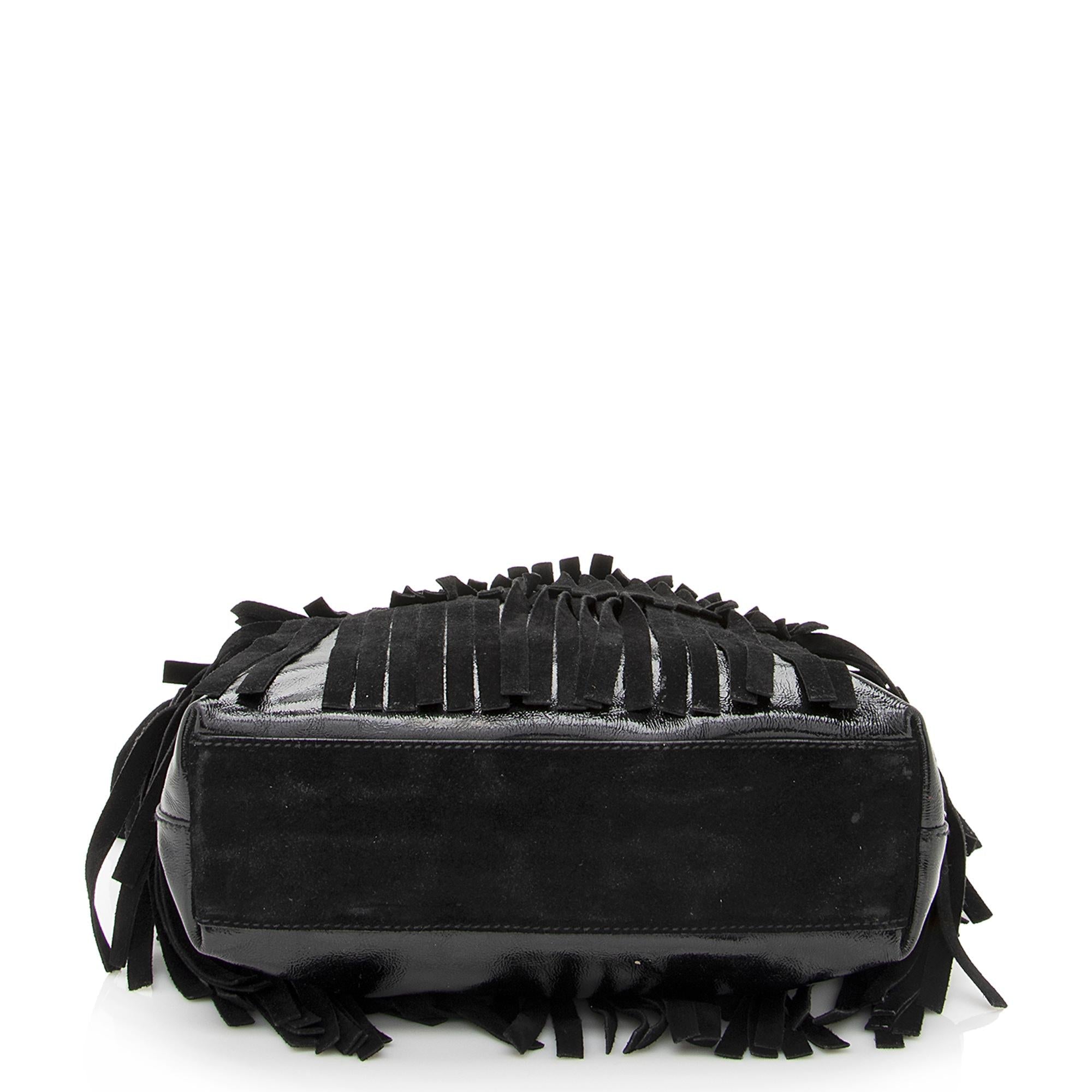 Saint Laurent 1:1 Rep Leather Suede Fringe Tote (SHF-22368)