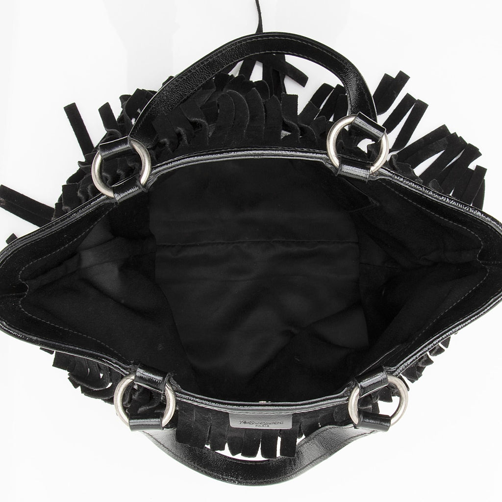 Saint Laurent 1:1 Rep Leather Suede Fringe Tote (SHF-22368)
