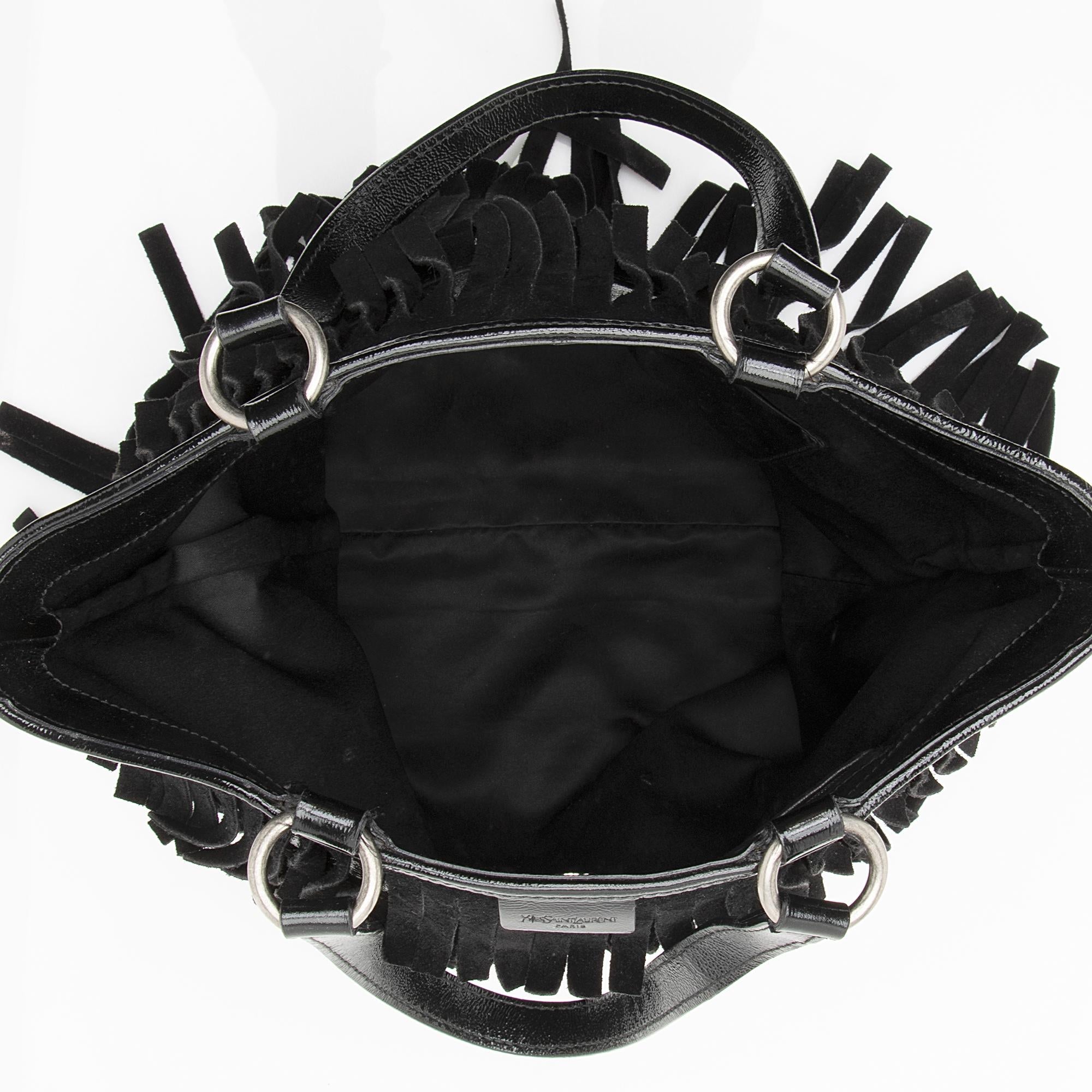 Saint Laurent 1:1 Rep Leather Suede Fringe Tote (SHF-22368)