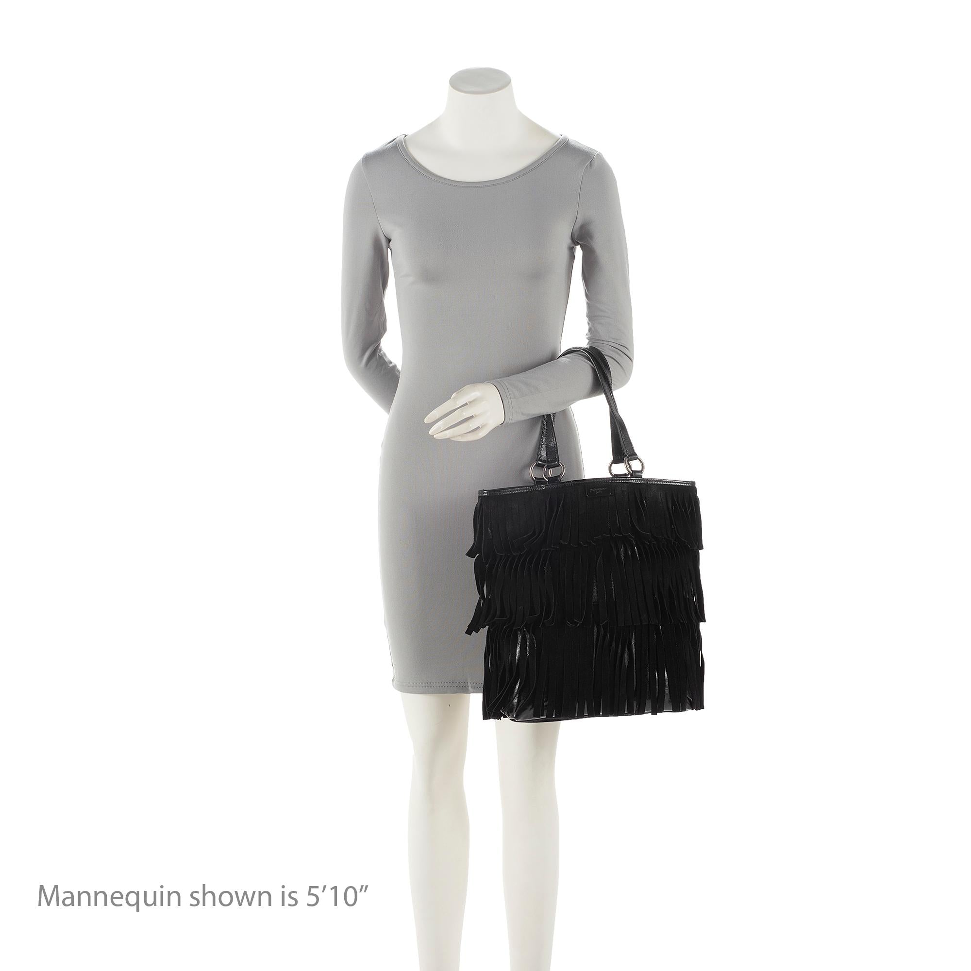 Saint Laurent 1:1 Rep Leather Suede Fringe Tote (SHF-22368)