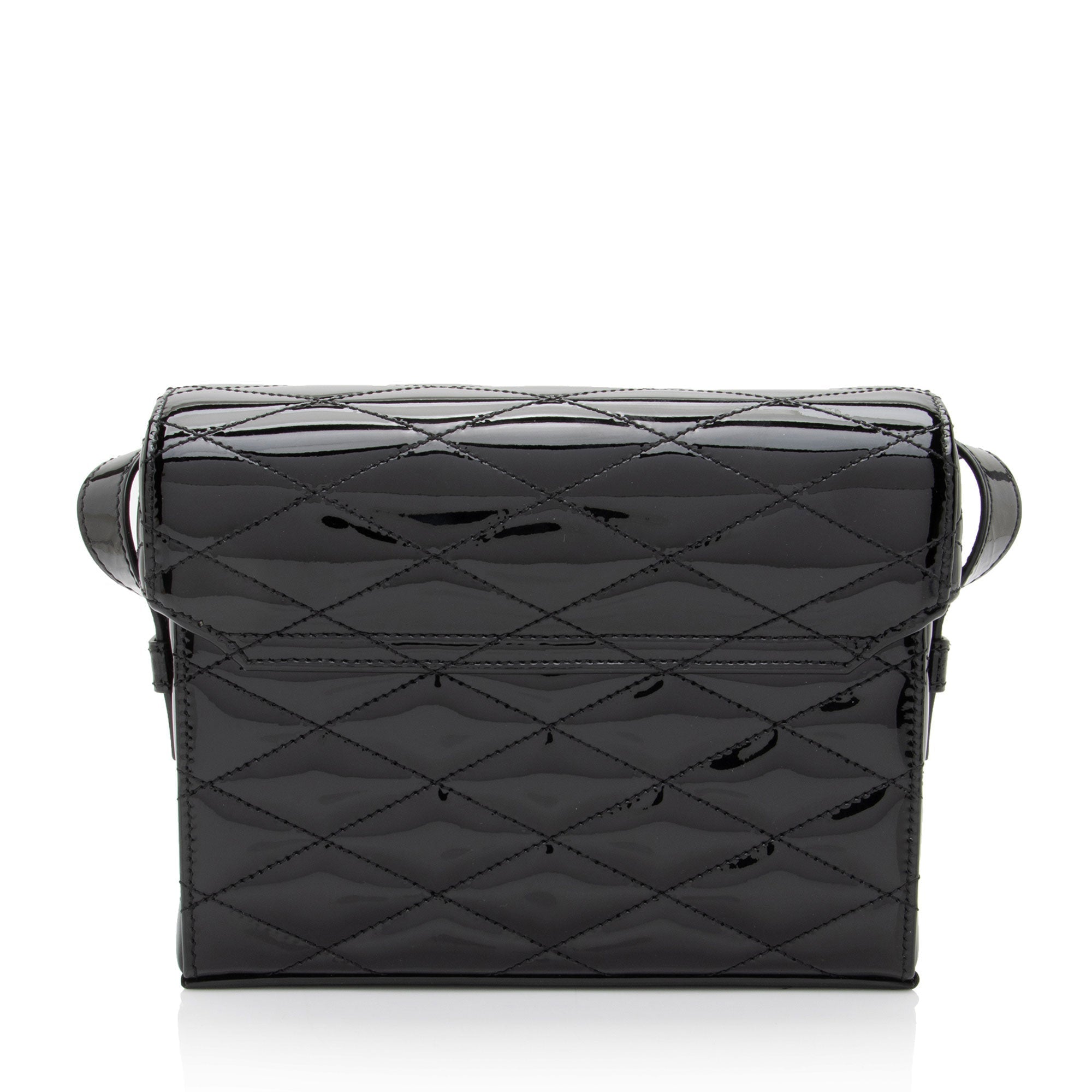 Saint Laurent Patent Matelasse Leather Monogram June Box Bag