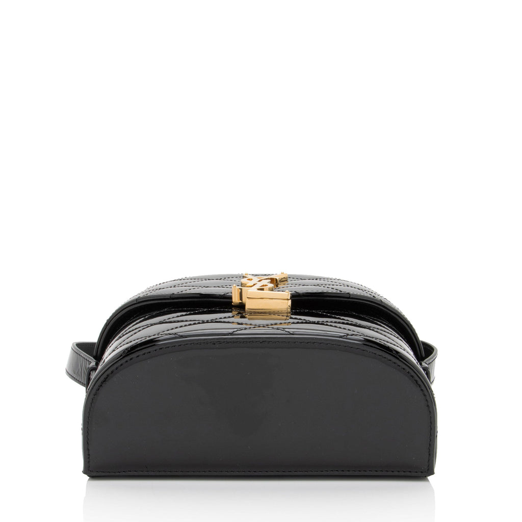 Saint Laurent Patent Matelasse Leather Monogram June Box Bag