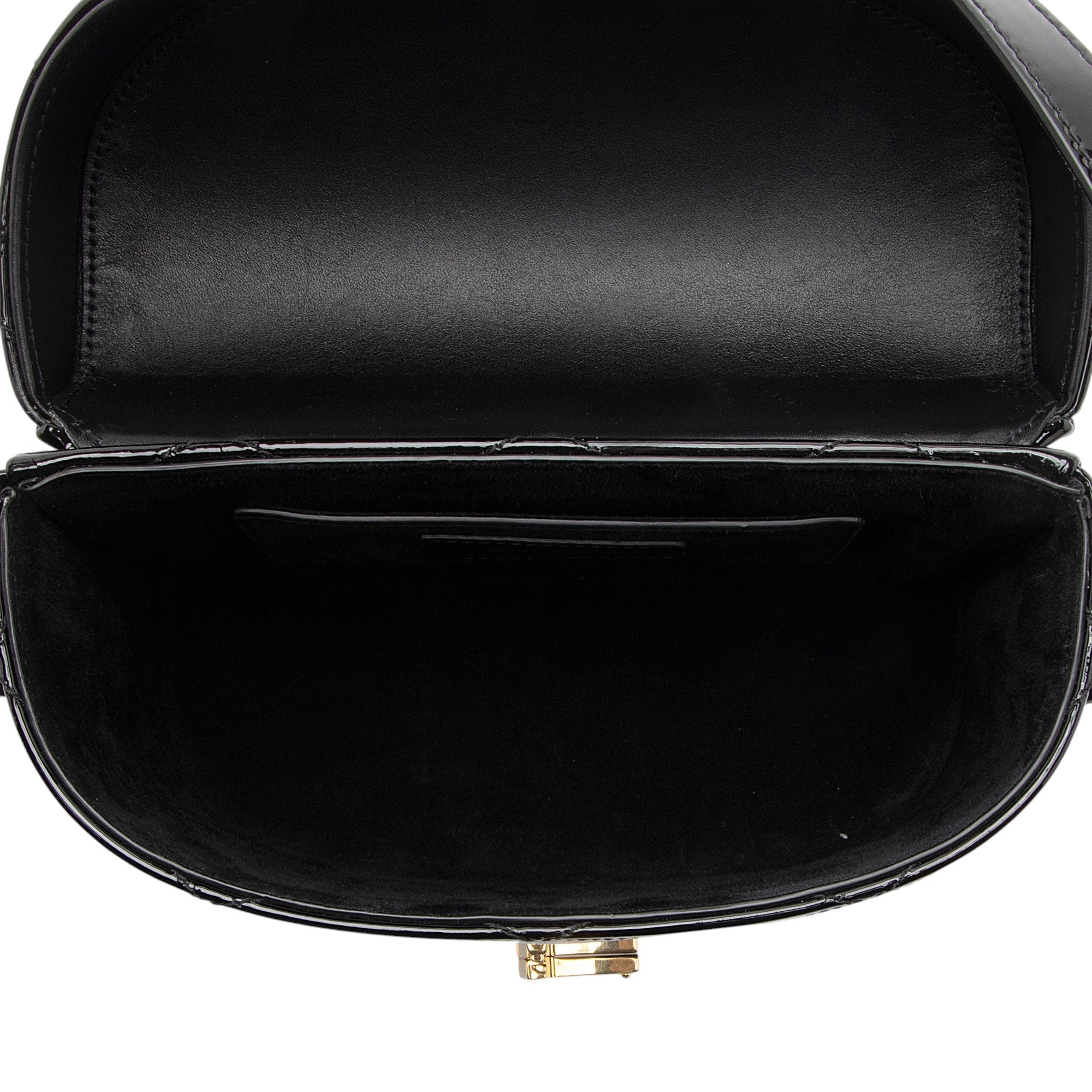 Saint Laurent Patent Matelasse Leather Monogram June Box Bag