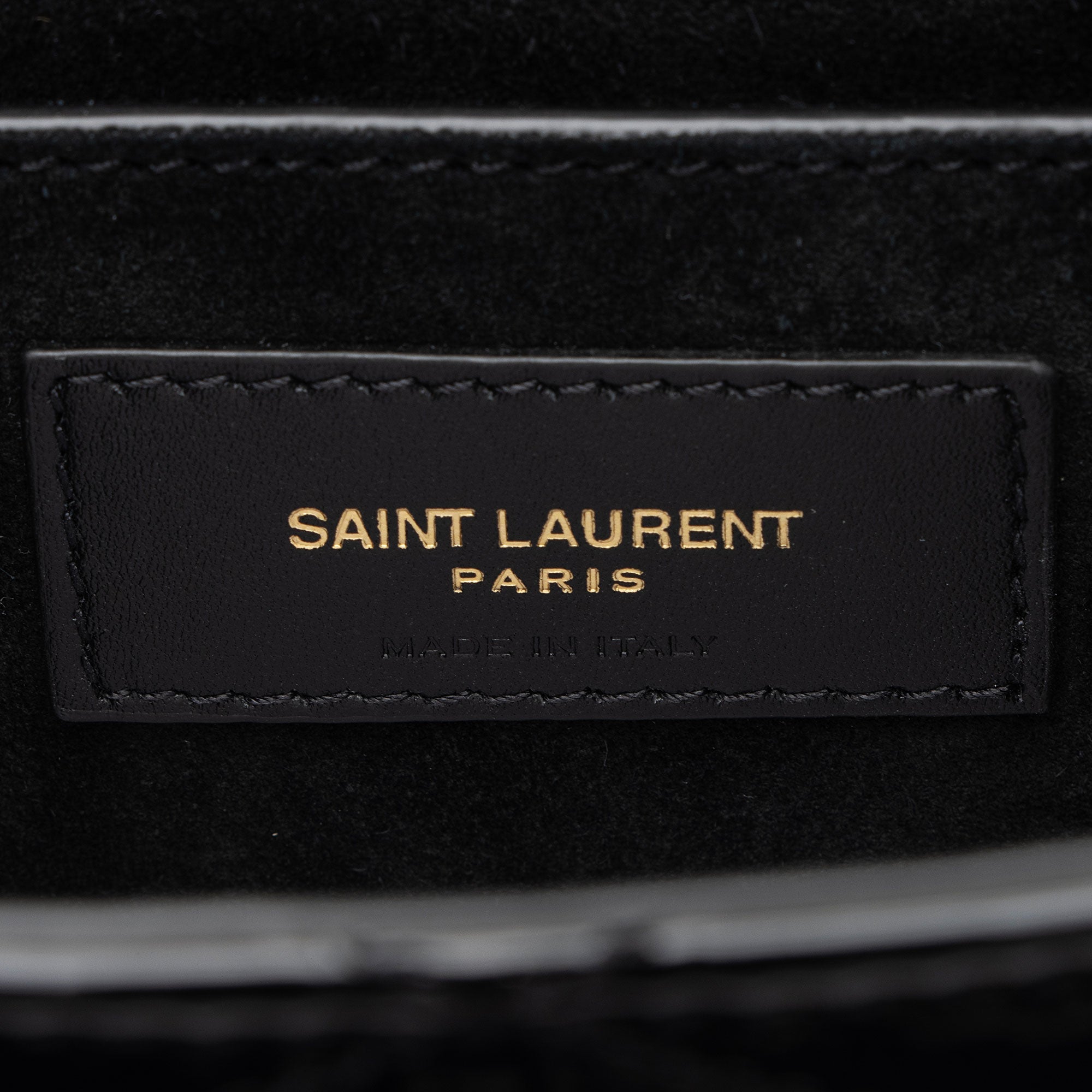Saint Laurent Patent Matelasse Leather Monogram June Box Bag