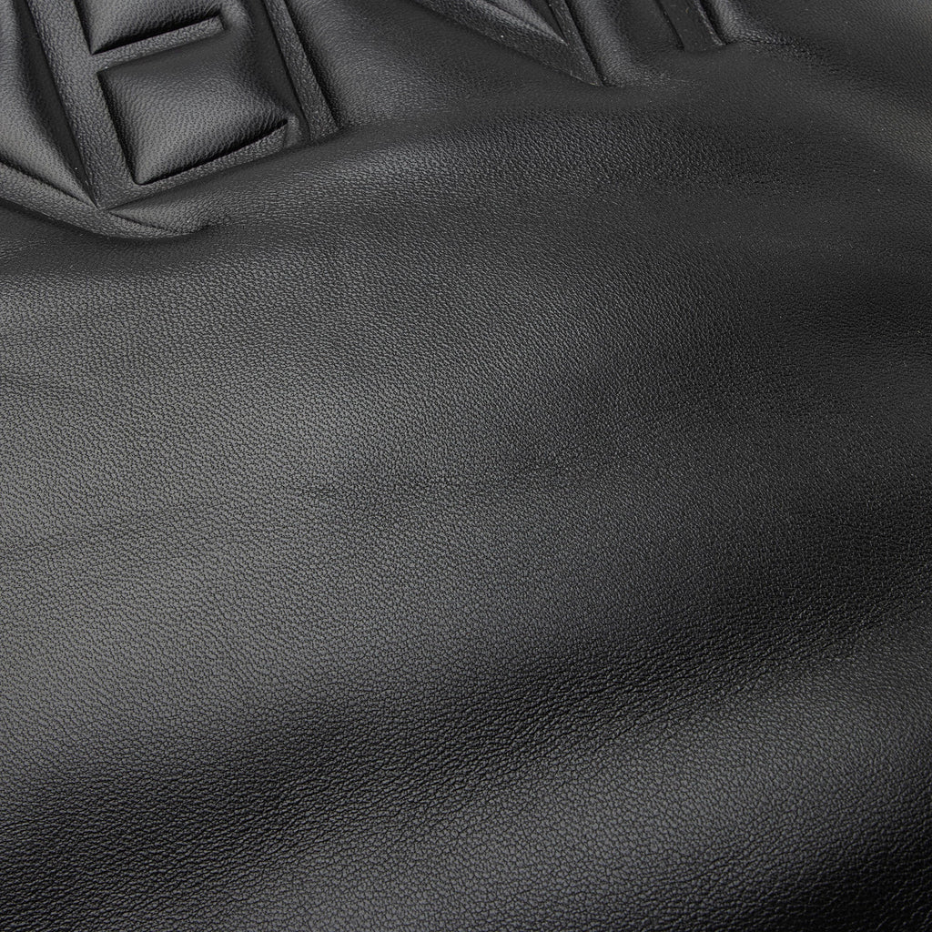 Saint Laurent Puffed Leather Logo Shopping Tote