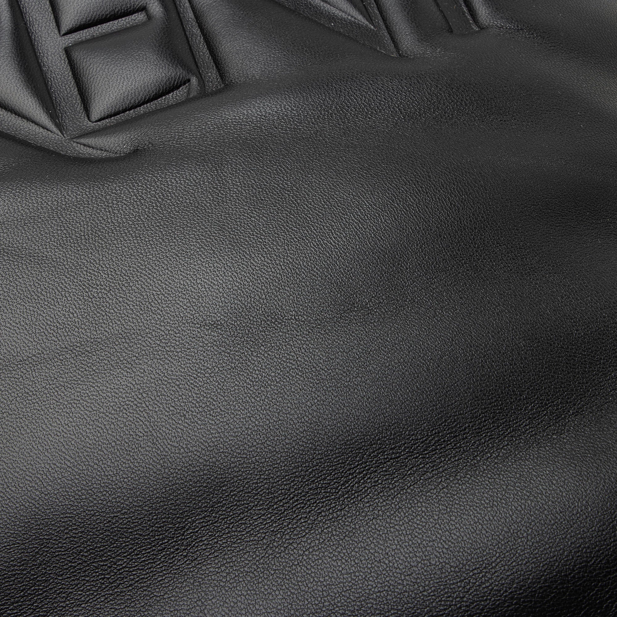 Saint Laurent Puffed Leather Logo Shopping Tote