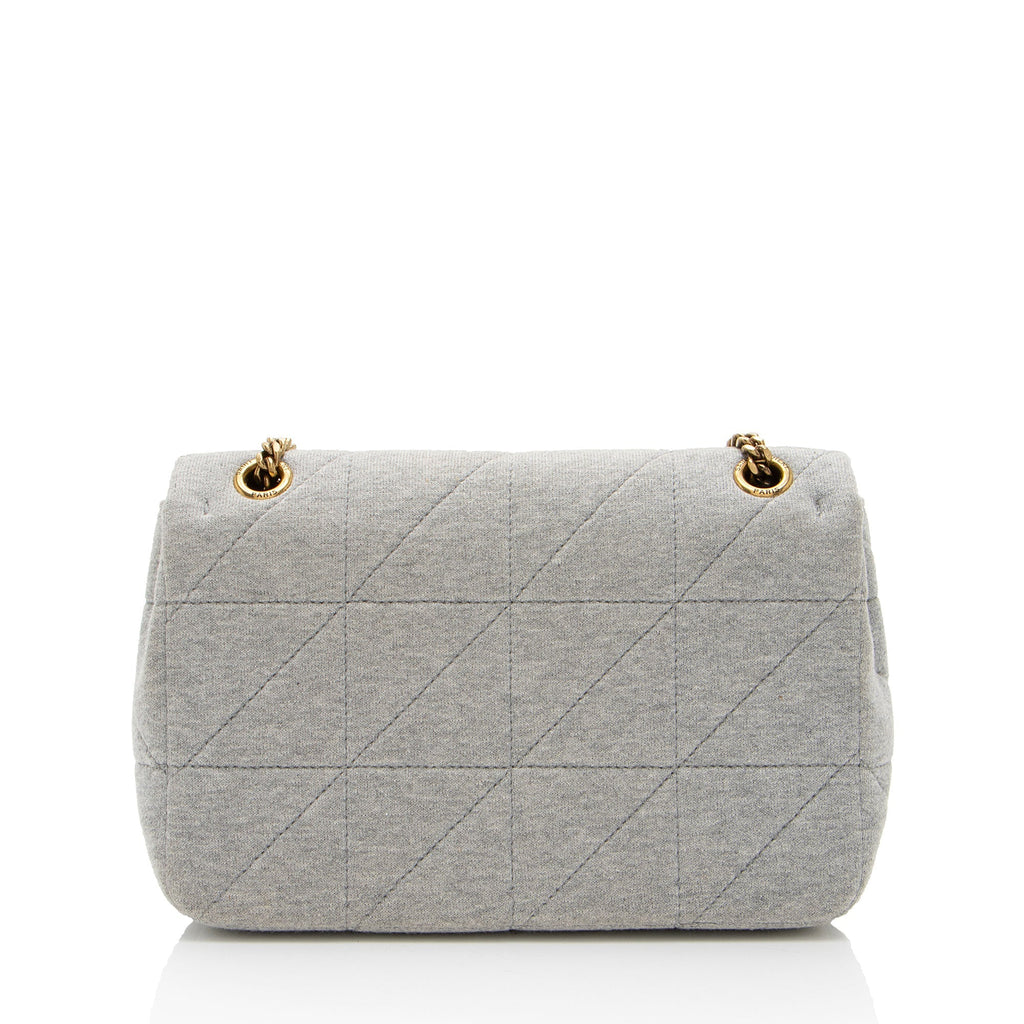 Saint Laurent Quilted Jersey Monogram Jamie Medium Shoulder Bag
