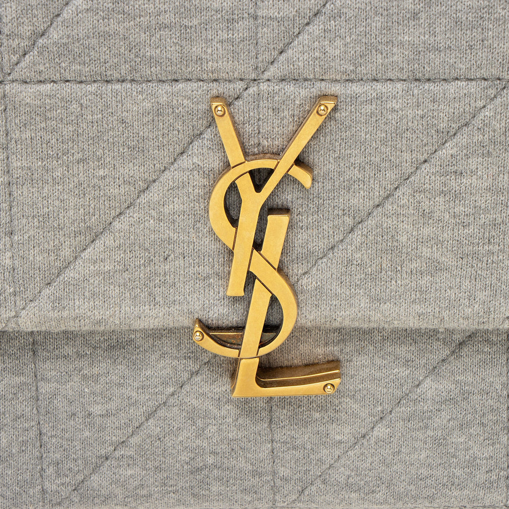 Saint Laurent Quilted Jersey Monogram Jamie Medium Shoulder Bag