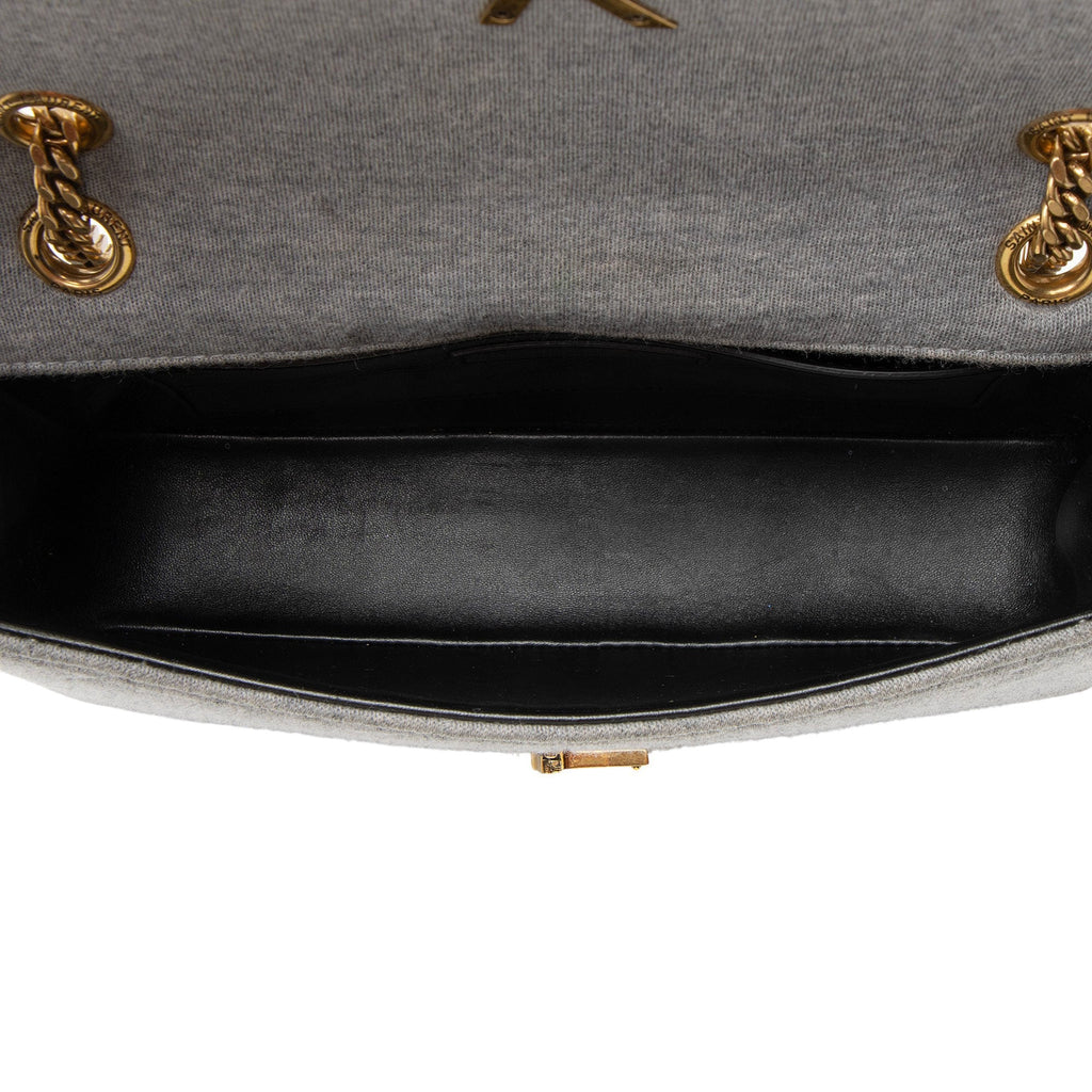 Saint Laurent Quilted Jersey Monogram Jamie Medium Shoulder Bag
