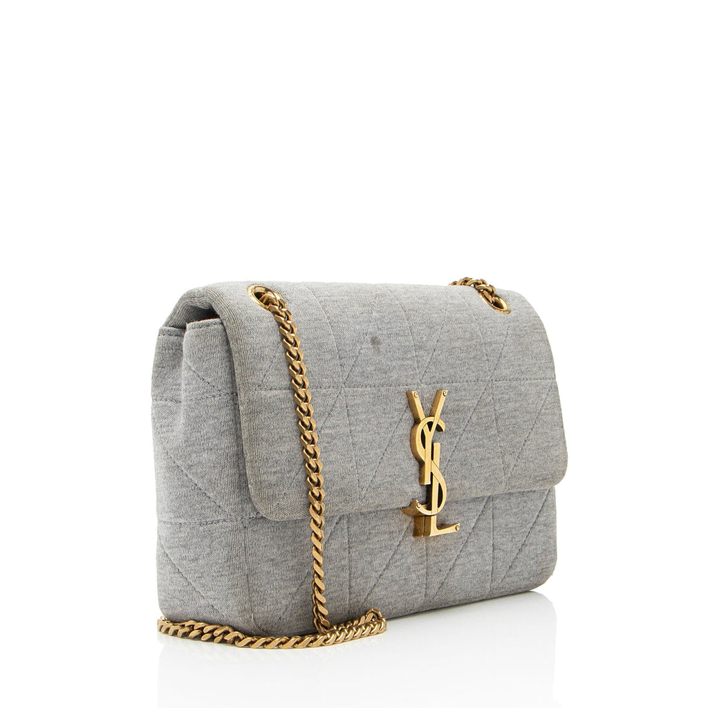 Saint Laurent Quilted Jersey Monogram Jamie Medium Shoulder Bag
