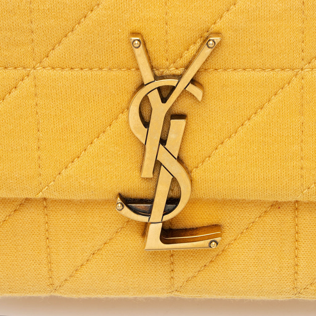 Saint Laurent Quilted Jersey Monogram Jamie Mini Shoulder Bag