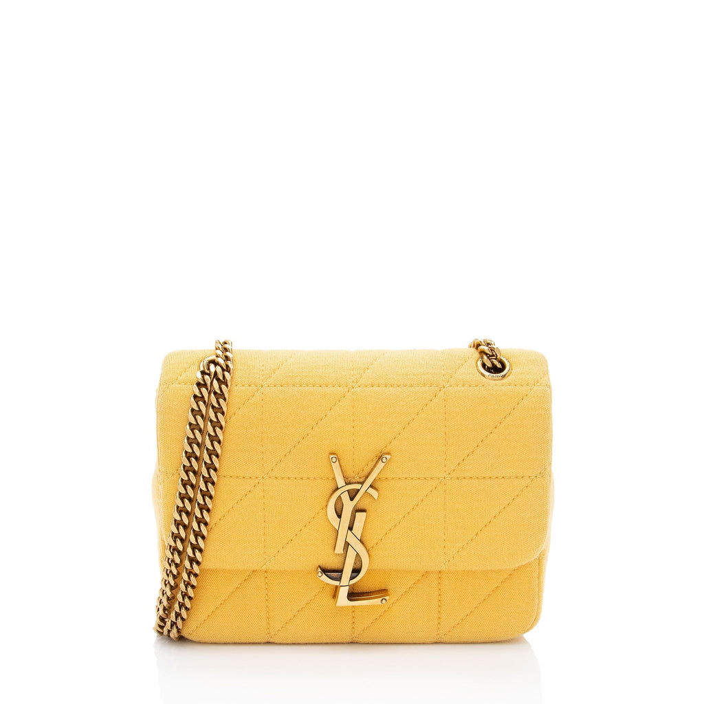 Saint Laurent Quilted Jersey Monogram Jamie Mini Shoulder Bag