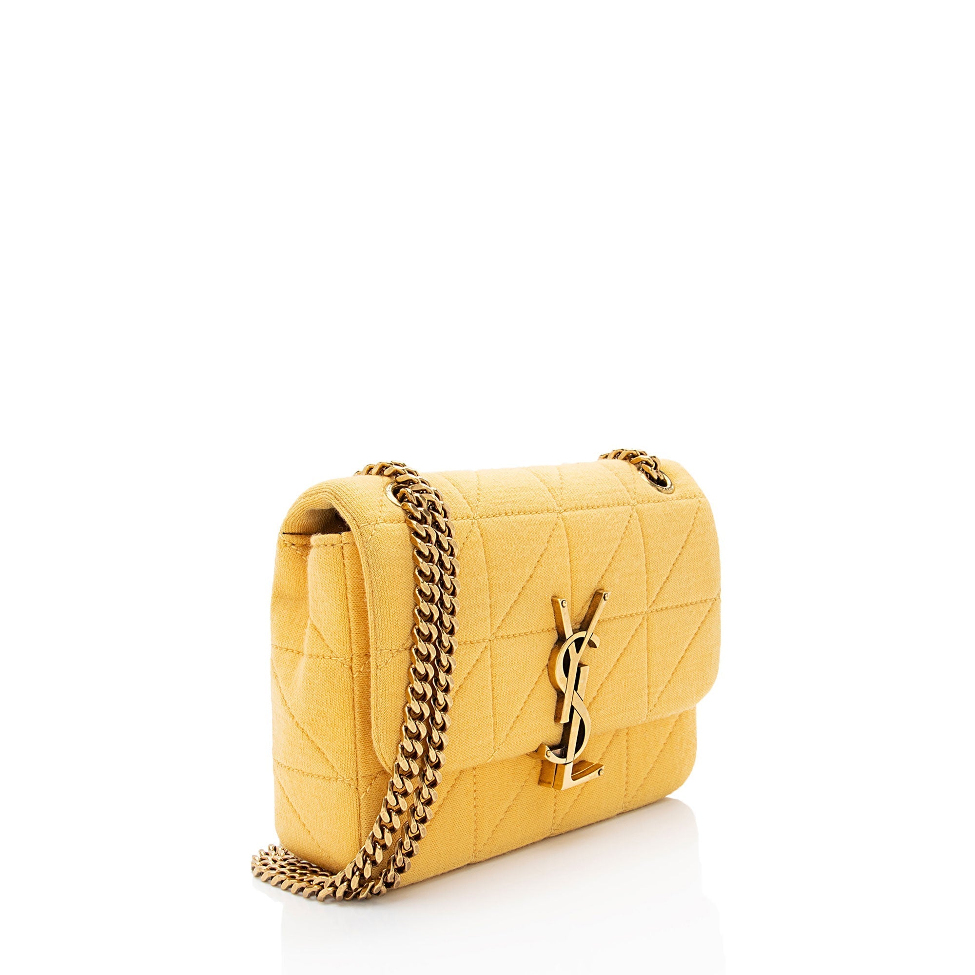 Saint Laurent Quilted Jersey Monogram Jamie Mini Shoulder Bag