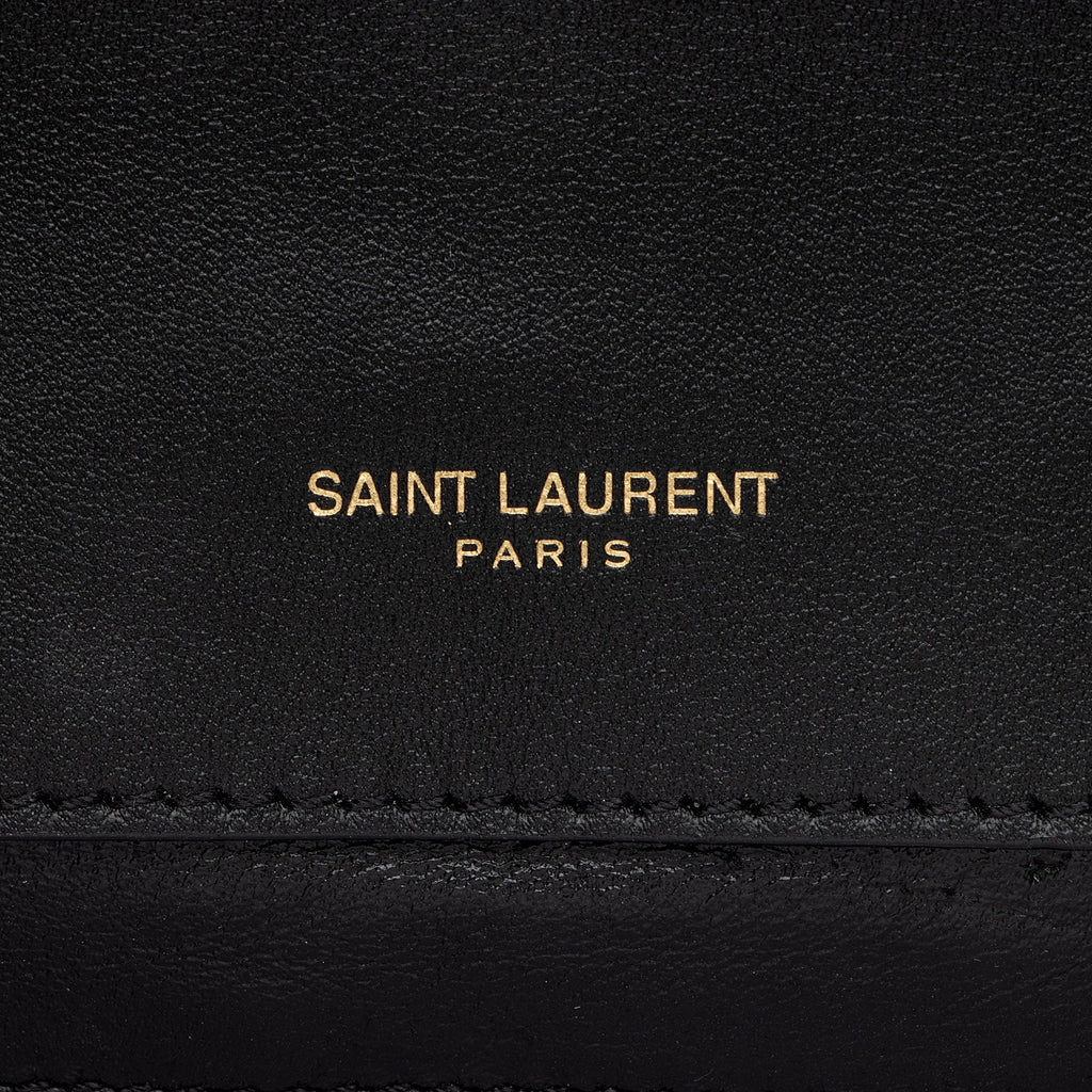 Saint Laurent Quilted Lambskin Monogram Gaby Shoulder Bag
