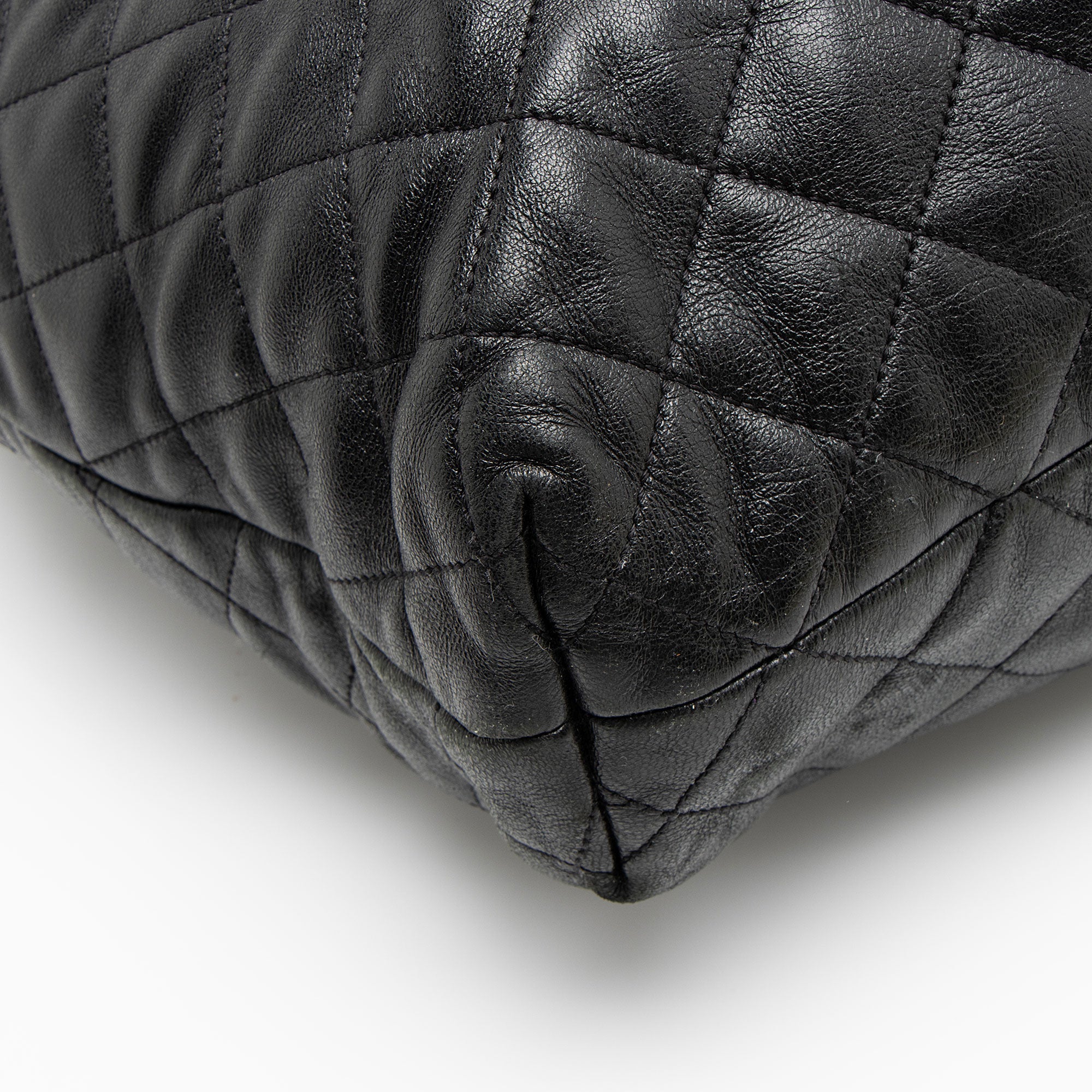 Saint Laurent Quilted Lambskin Monogram Icare Maxi Shopping Tote