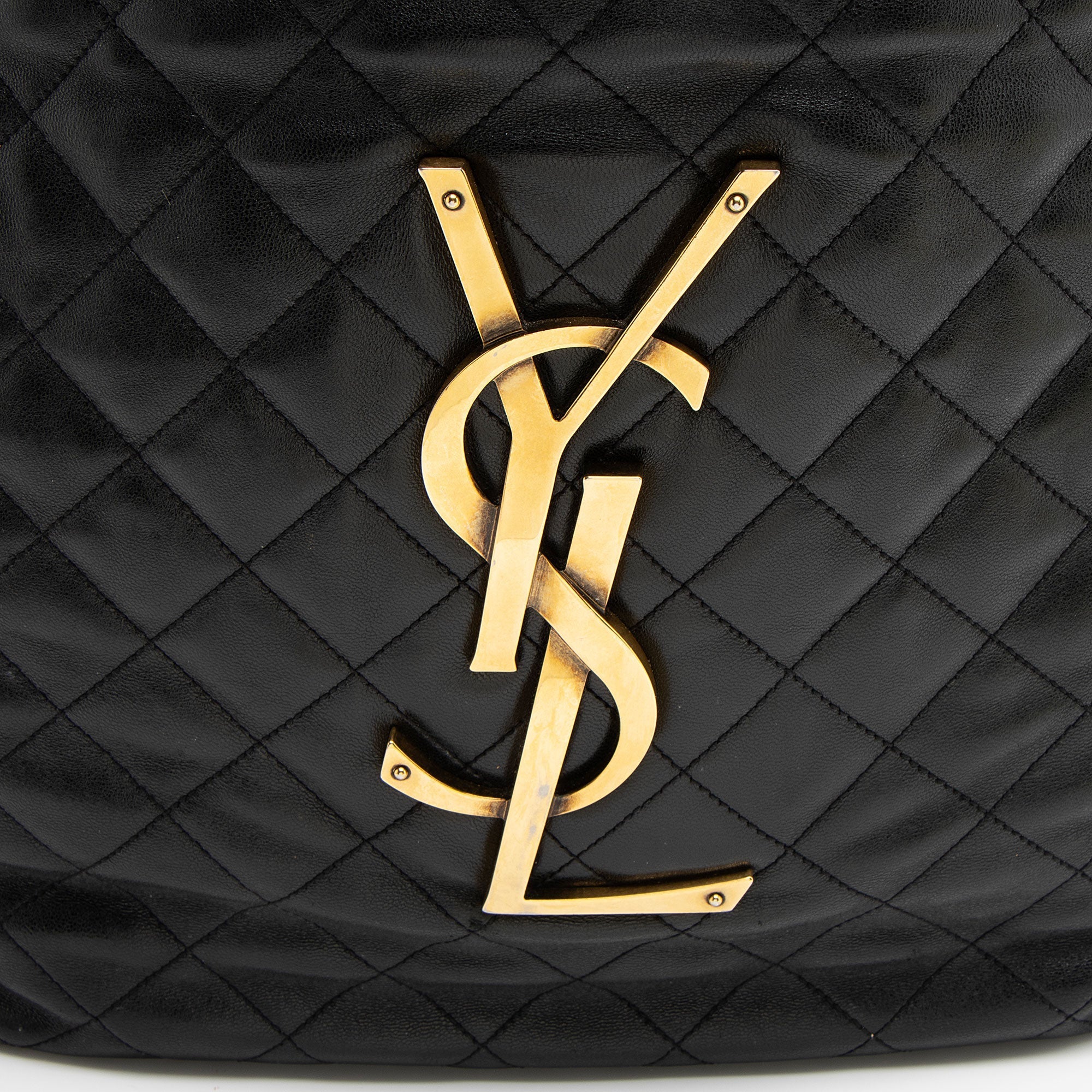 Saint Laurent Quilted Lambskin Monogram Icare Maxi Shopping Tote