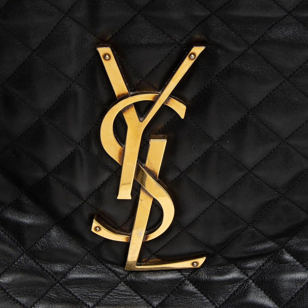 Saint Laurent Quilted Lambskin Monogram Icare Maxi Shopping Tote