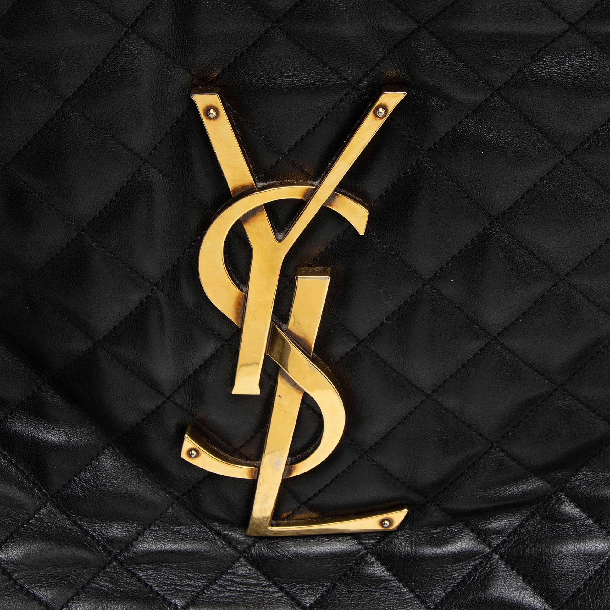 Saint Laurent Quilted Lambskin Monogram Icare Maxi Shopping Tote