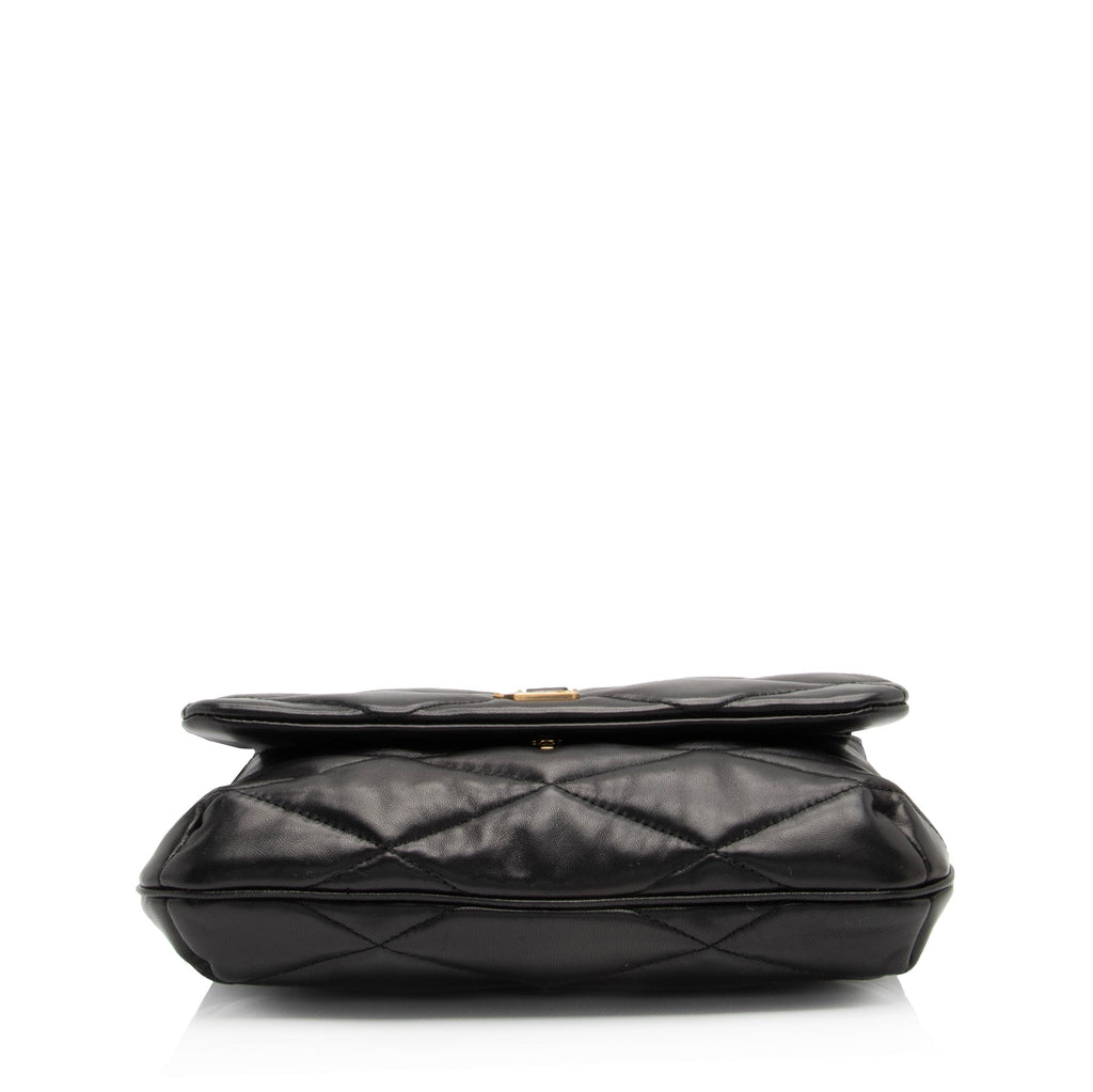 Saint Laurent Quilted Lambskin Monogram Le 57 Hobo (SHF-tj7V1J)
