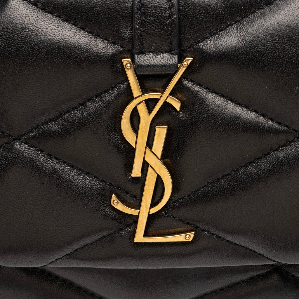 Saint Laurent Quilted Lambskin Monogram Le 57 Hobo (SHF-tj7V1J)