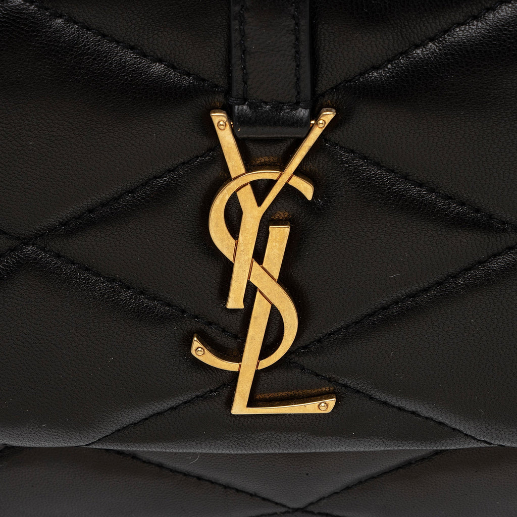 Saint Laurent Quilted Lambskin Monogram Le 57 Hobo (SHF-Yp8piY)