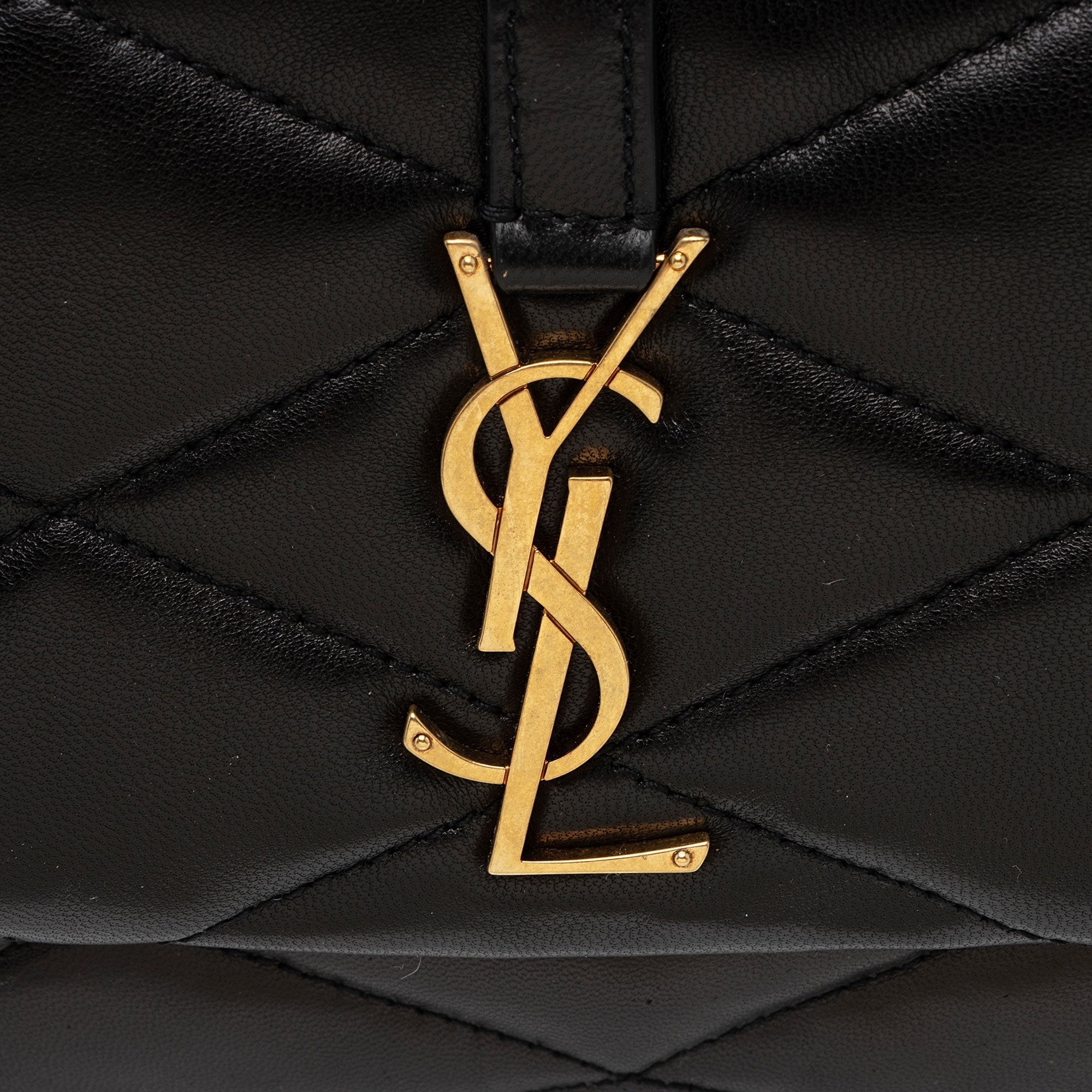 Saint Laurent Quilted Lambskin Monogram Le 57 Hobo (SHF-Yp8piY)