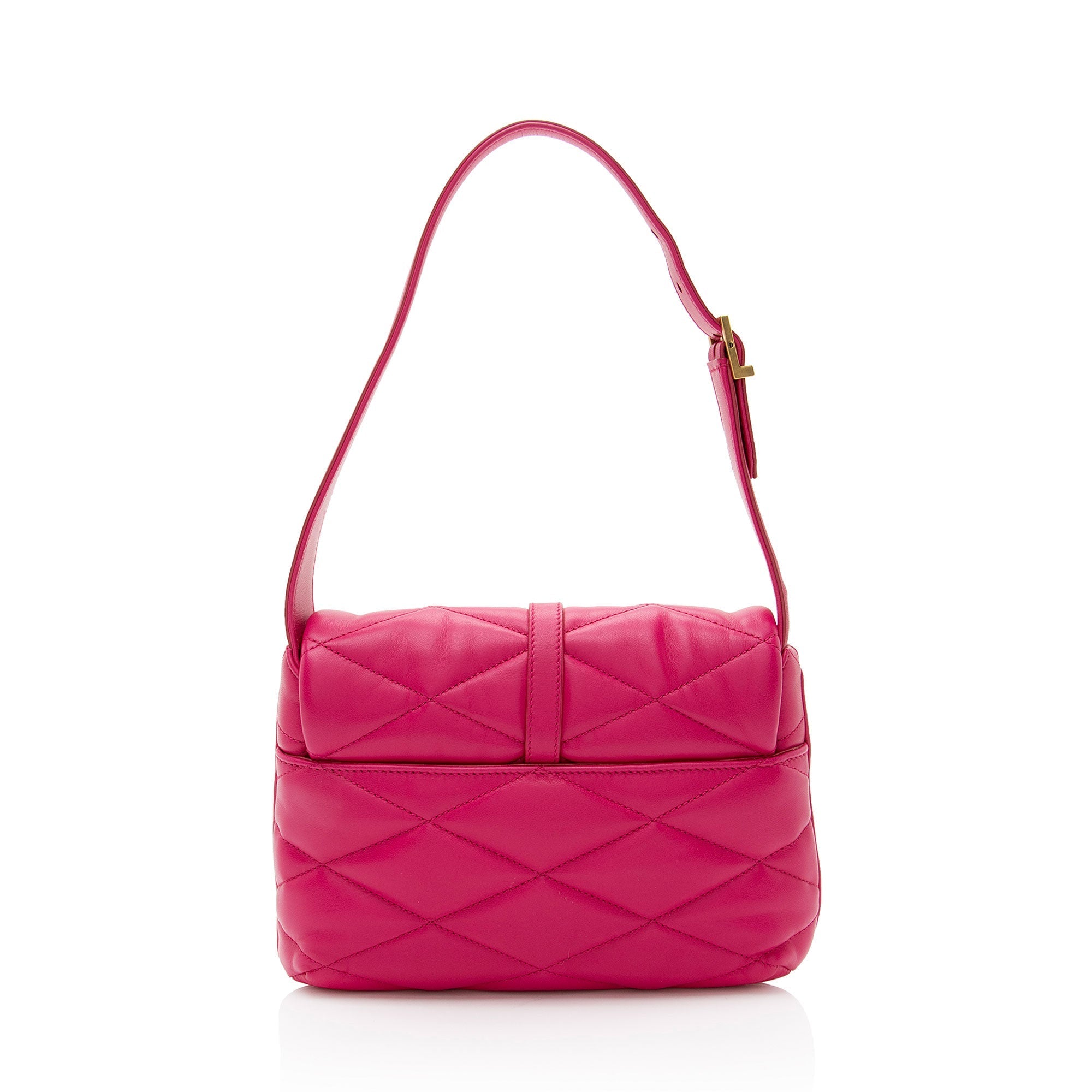Saint Laurent Quilted Lambskin Monogram Le 57 Hobo