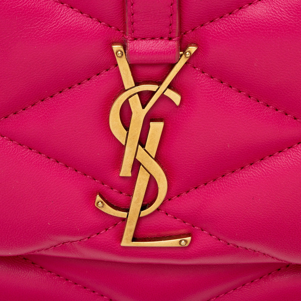 Saint Laurent Quilted Lambskin Monogram Le 57 Hobo