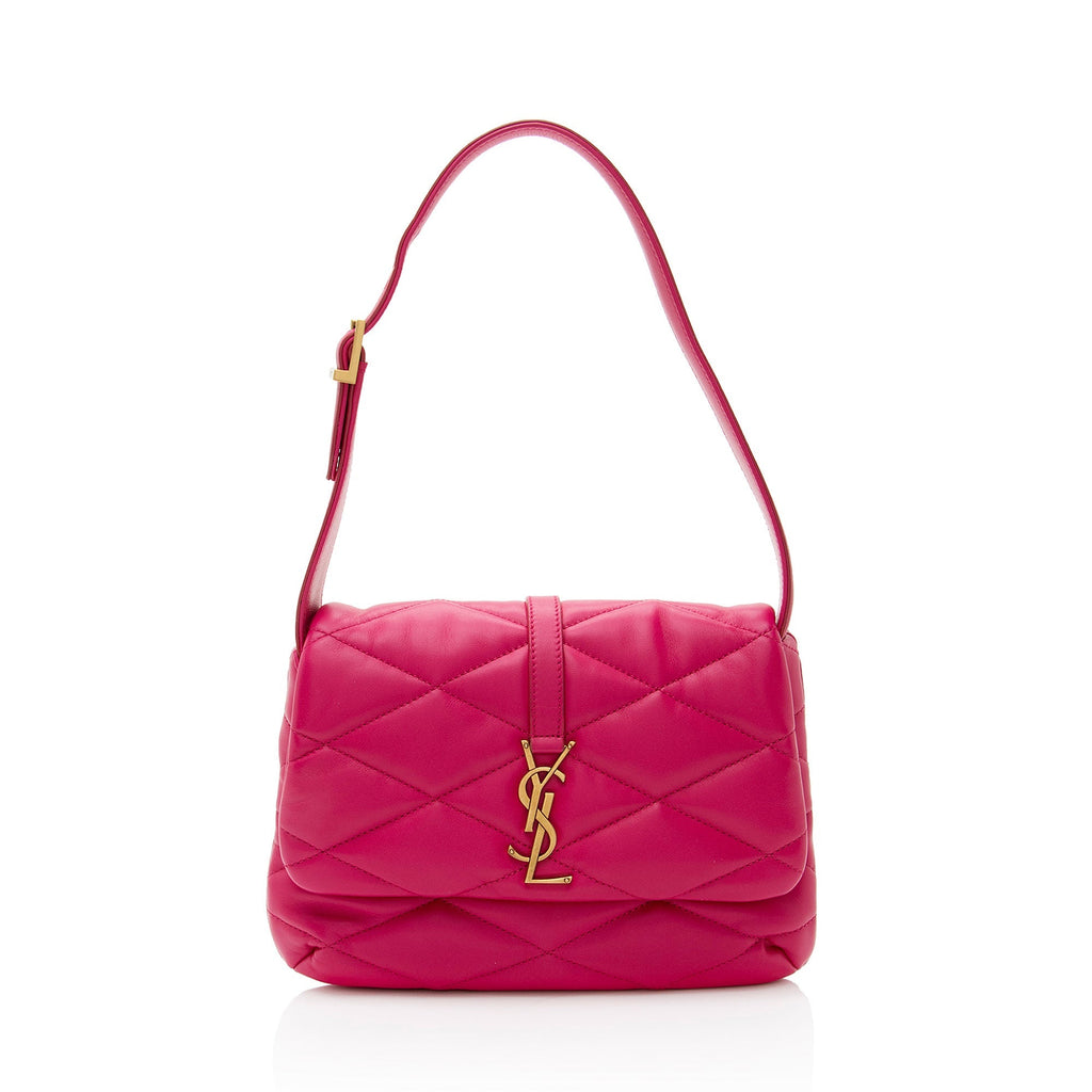 Saint Laurent Quilted Lambskin Monogram Le 57 Hobo