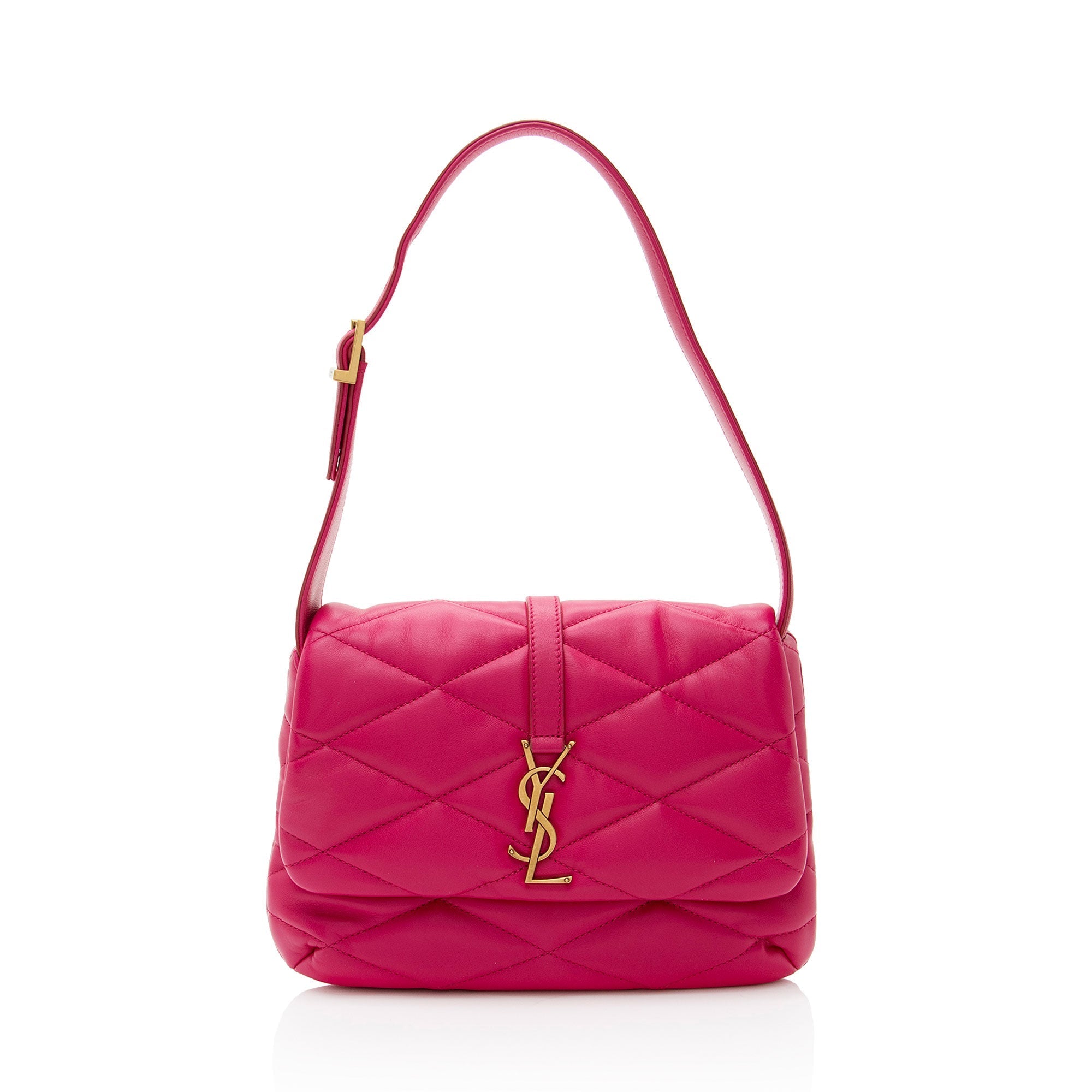 Saint Laurent Quilted Lambskin Monogram Le 57 Hobo