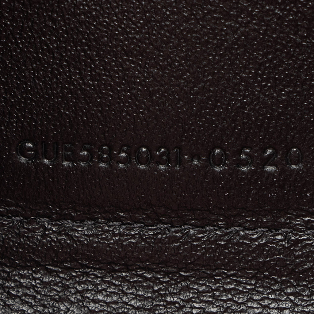 Saint Laurent Quilted Leather Monogram Becky Chain Wallet