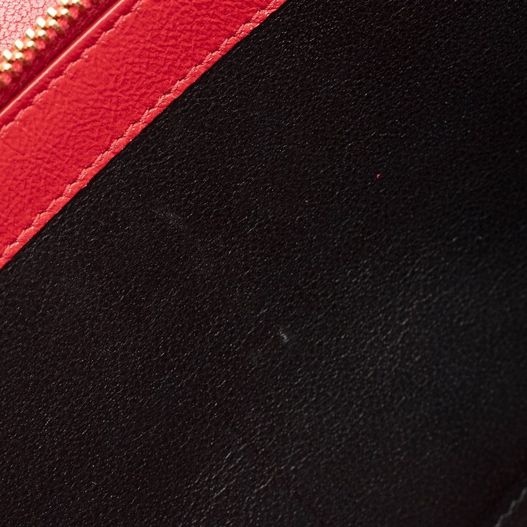 Saint Laurent Quilted Leather Monogram Becky Chain Wallet