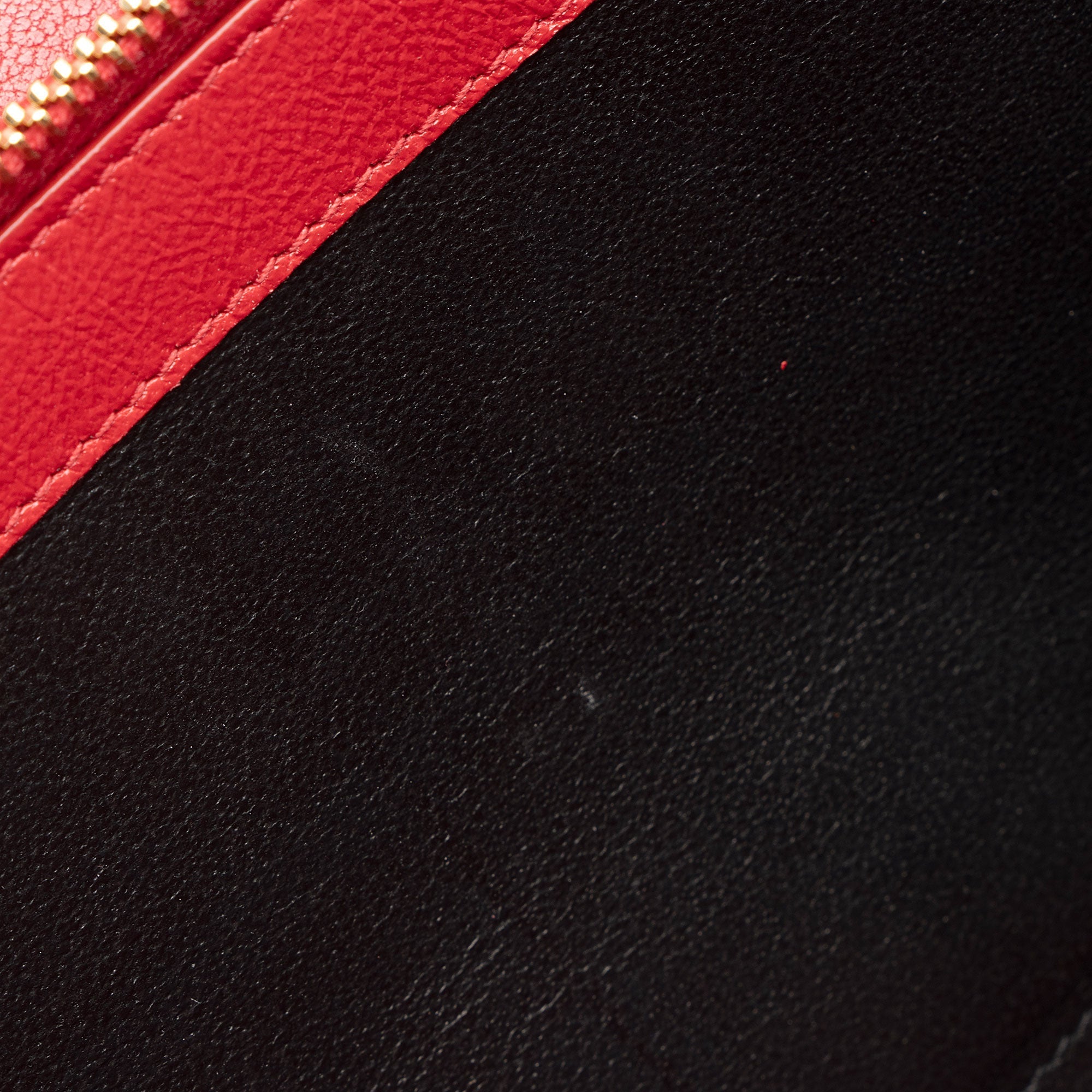 Saint Laurent Quilted Leather Monogram Becky Chain Wallet