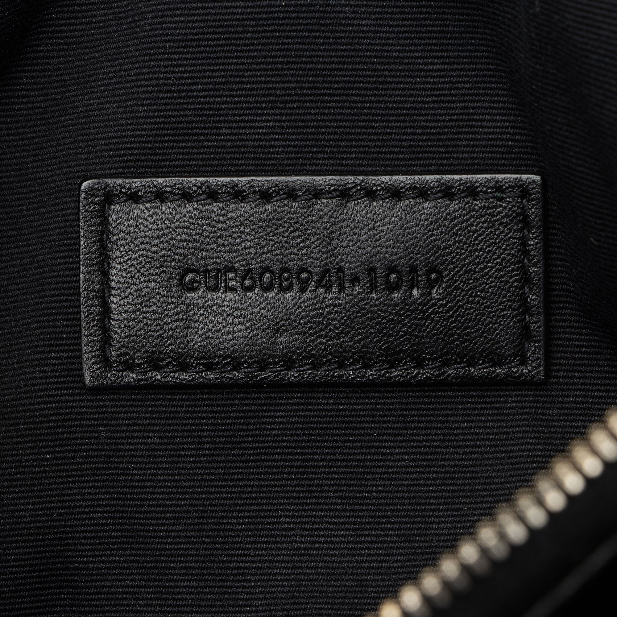 Saint Laurent Quilted Leather Monogram Becky Mini Double Zip Pouch