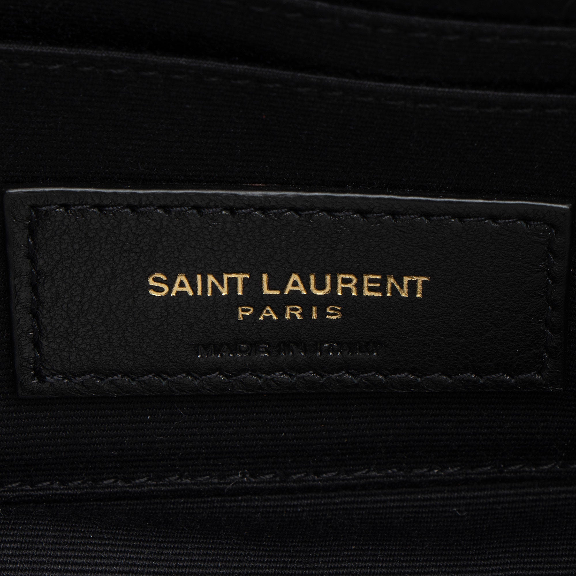 Saint Laurent Quilted Leather Monogram Becky Mini Double Zip Pouch