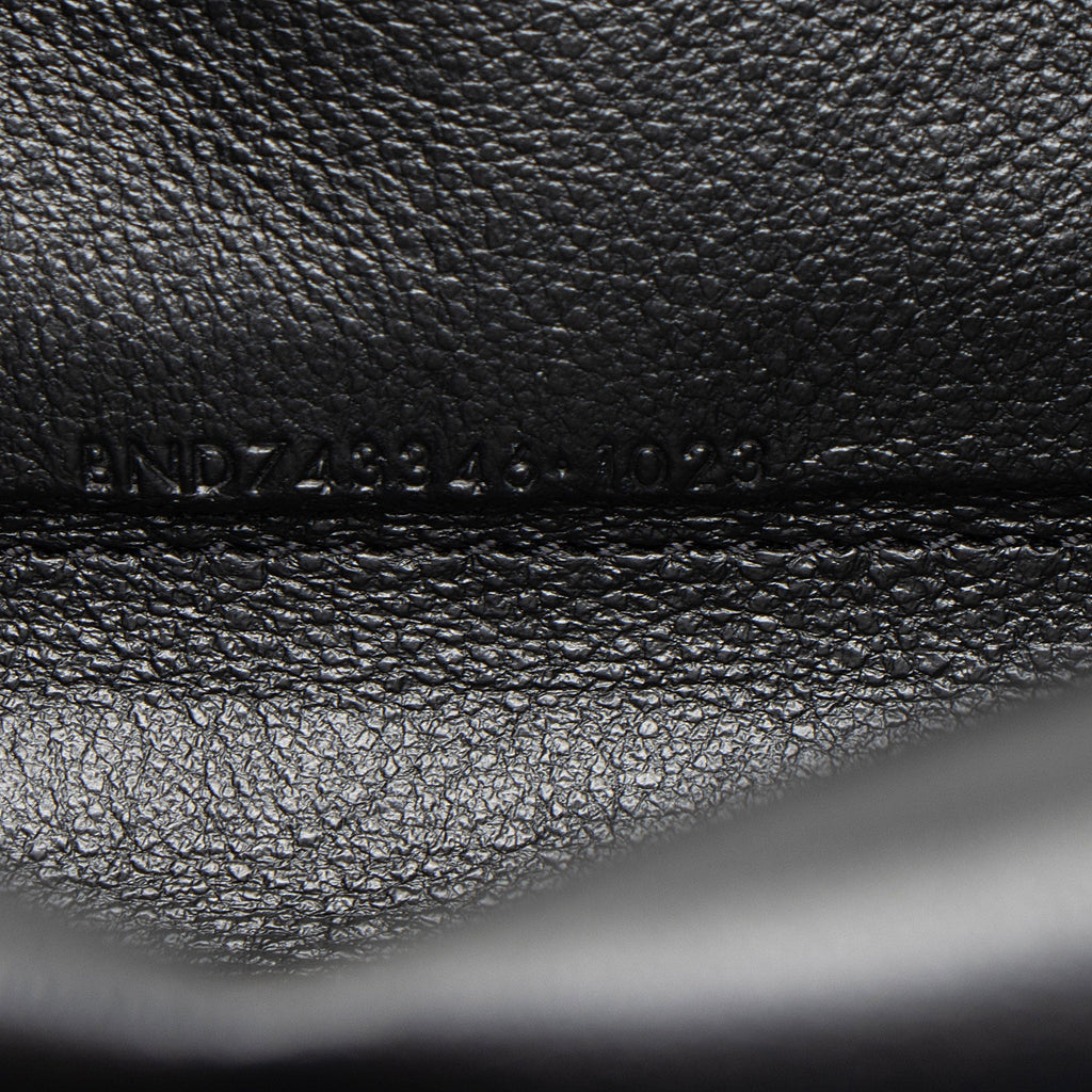 Saint Laurent Quilted Patent Leather Monogram Cassandre Chain Wallet