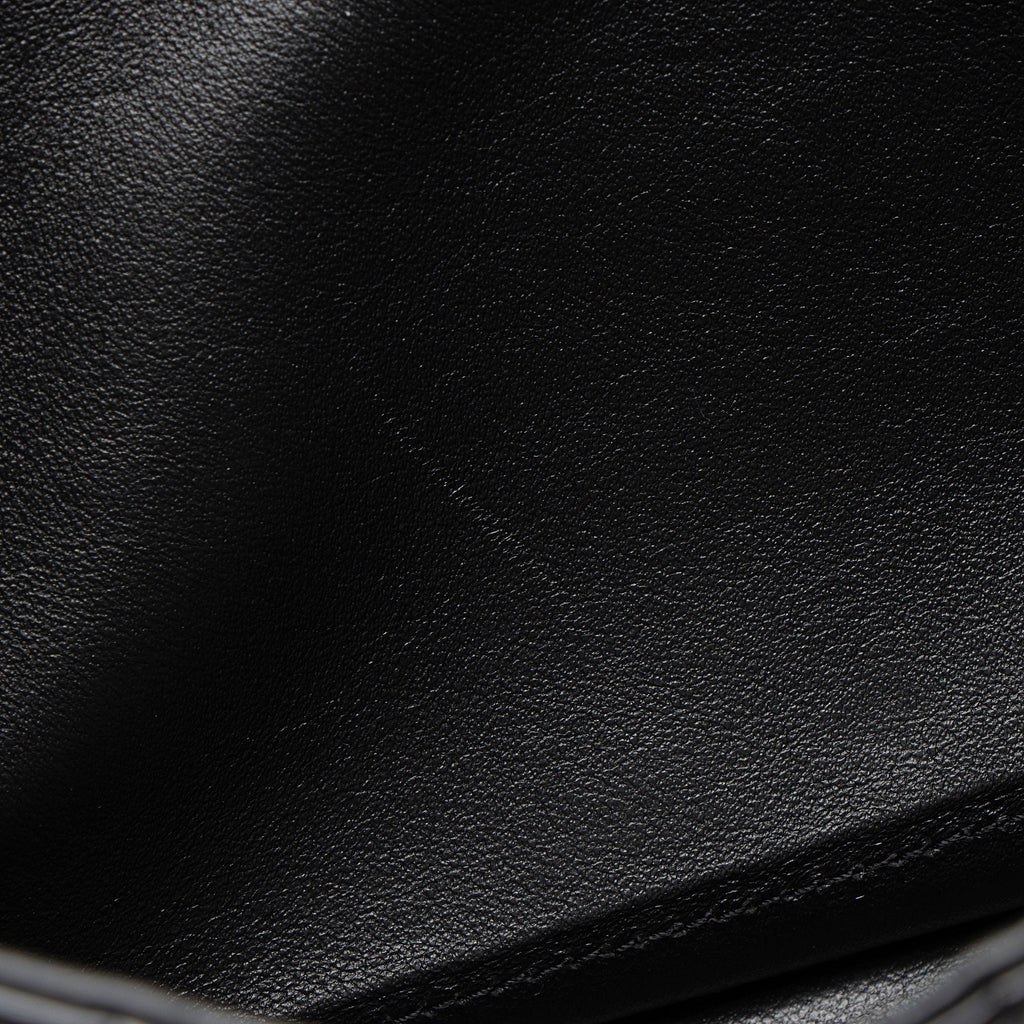 Saint Laurent Quilted Patent Leather Monogram Cassandre Chain Wallet