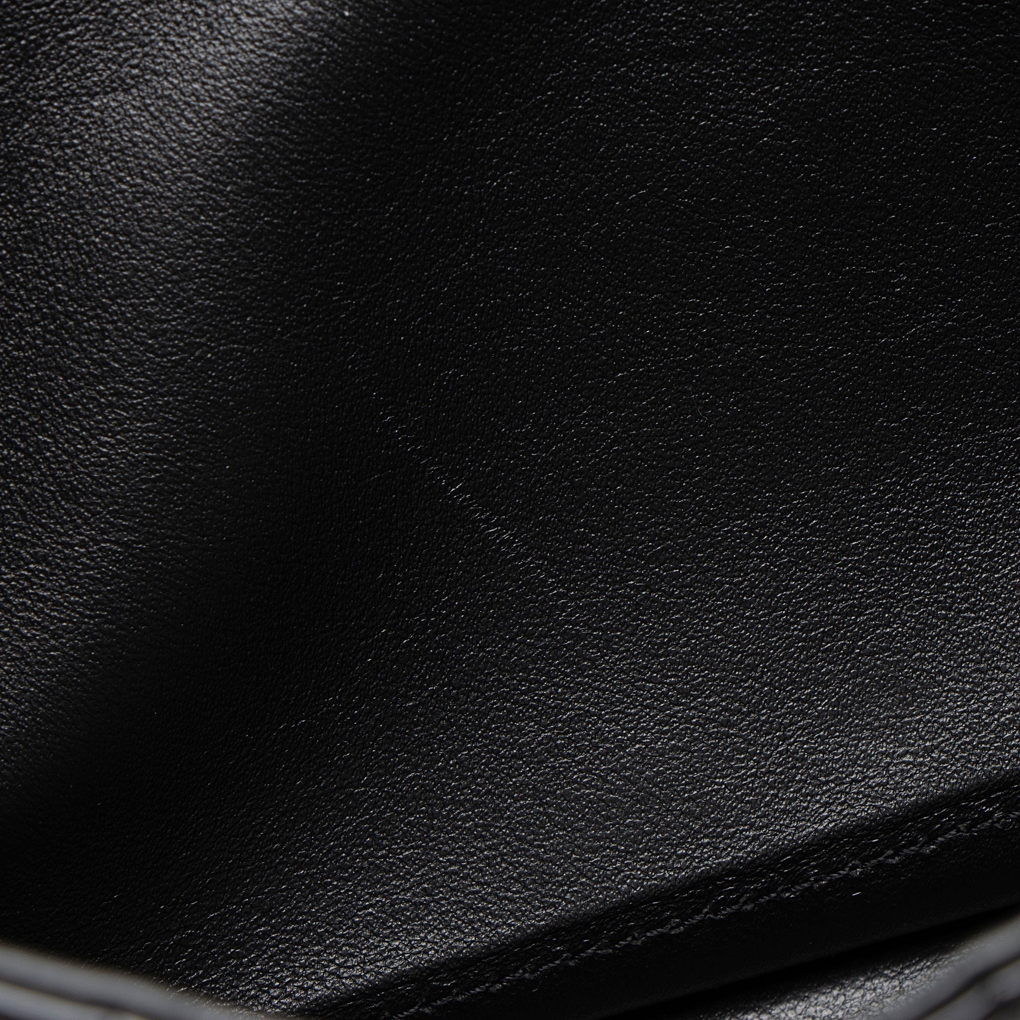 Saint Laurent Quilted Patent Leather Monogram Cassandre Chain Wallet