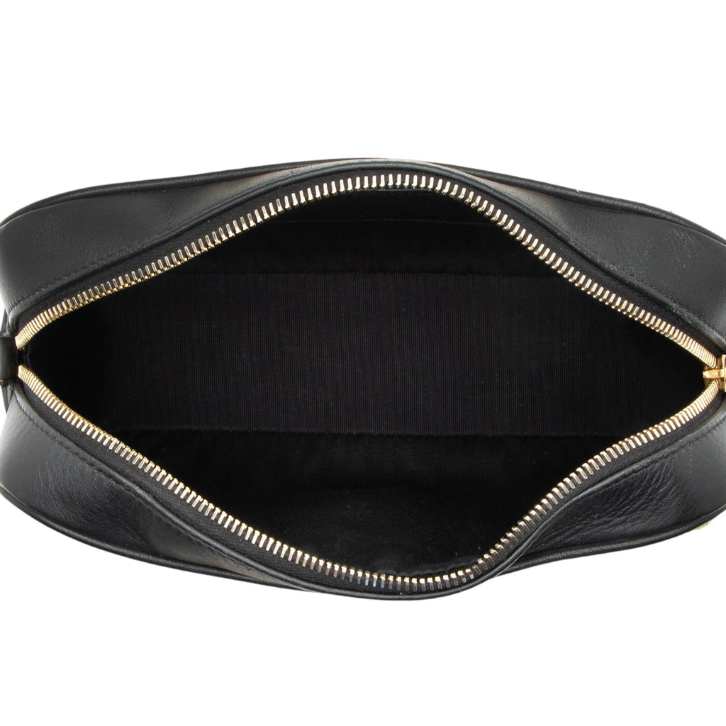 Saint Laurent Raffia Calfskin Monogram Lou Camera Bag