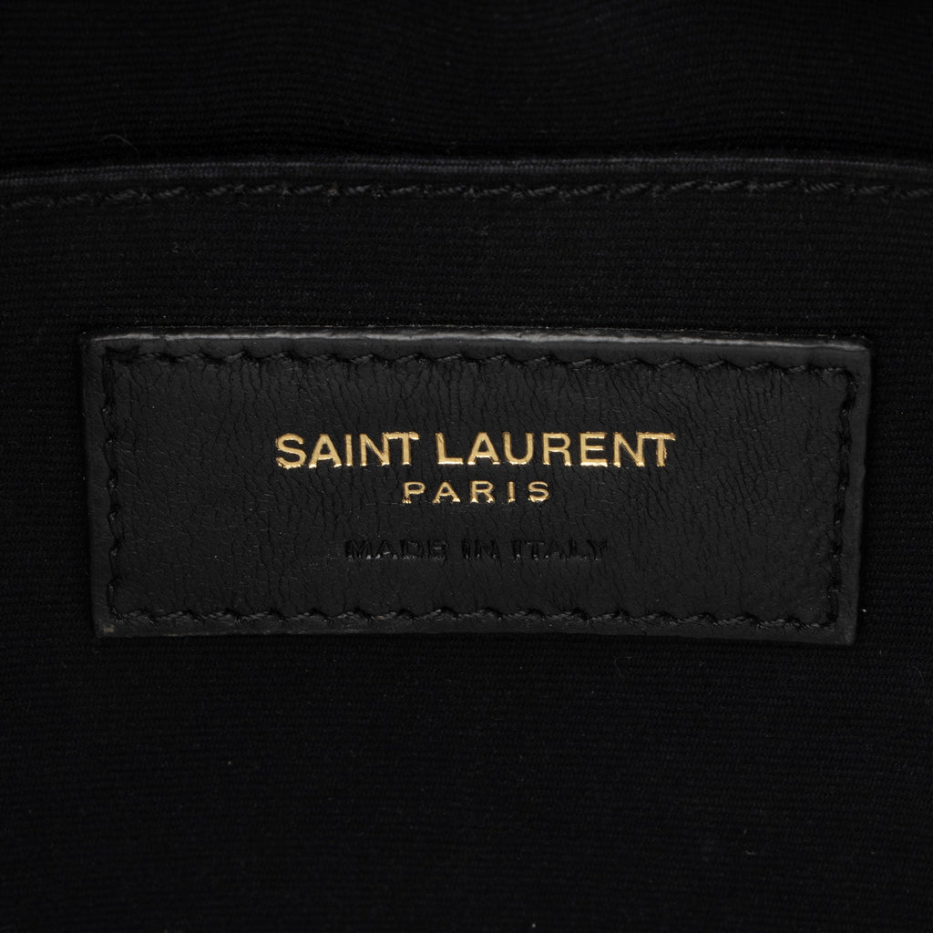 Saint Laurent Raffia Calfskin Monogram Lou Camera Bag