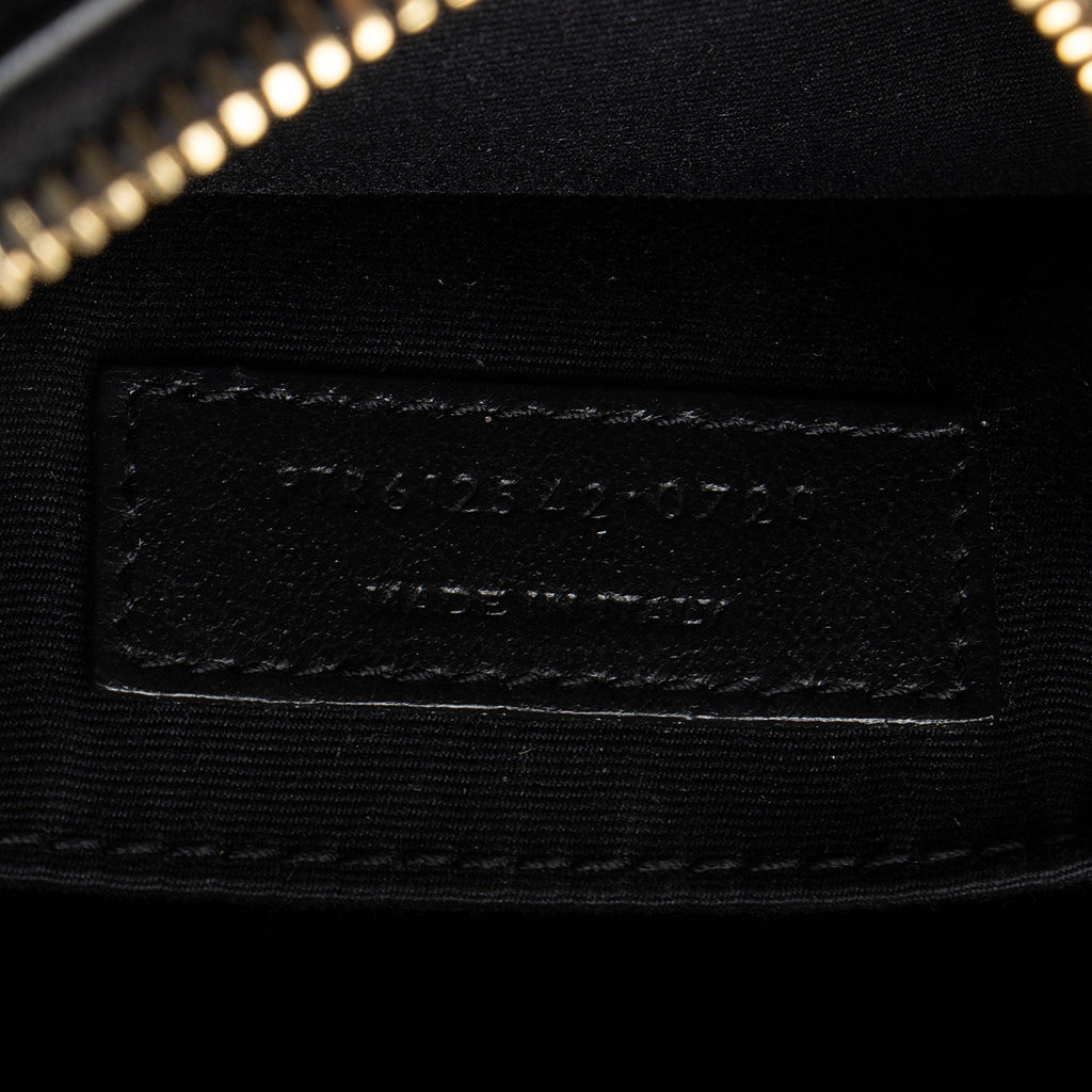 Saint Laurent Raffia Calfskin Monogram Lou Camera Bag