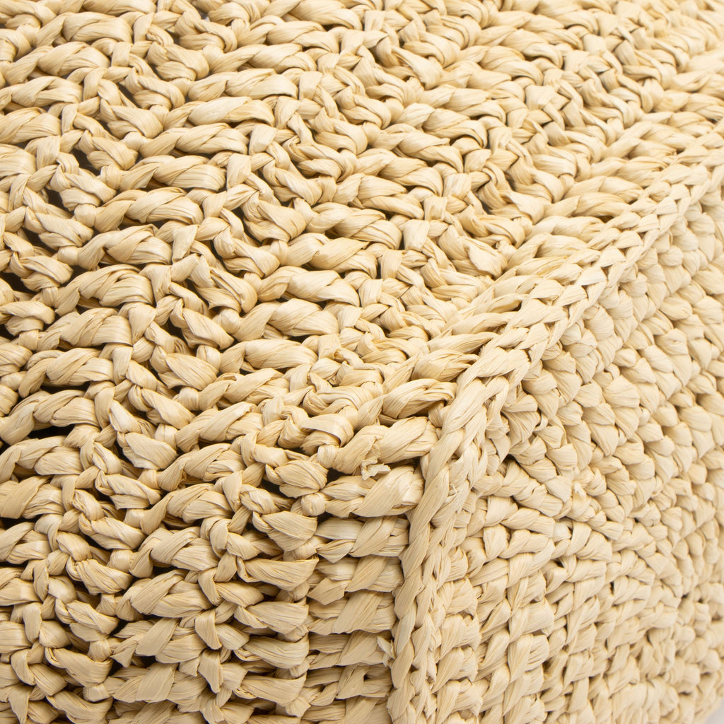 Saint Laurent Raffia Crochet Rive Gauche Tote