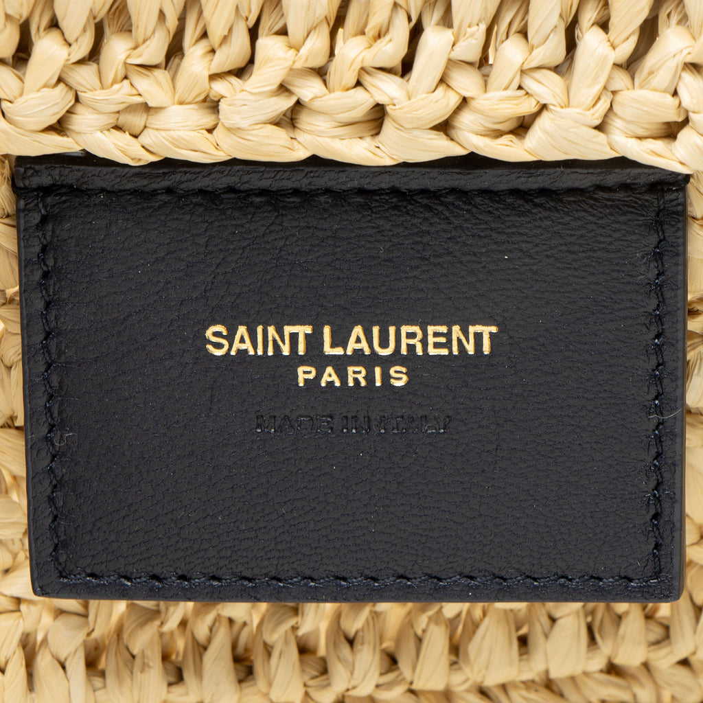 Saint Laurent Raffia Crochet Rive Gauche Tote